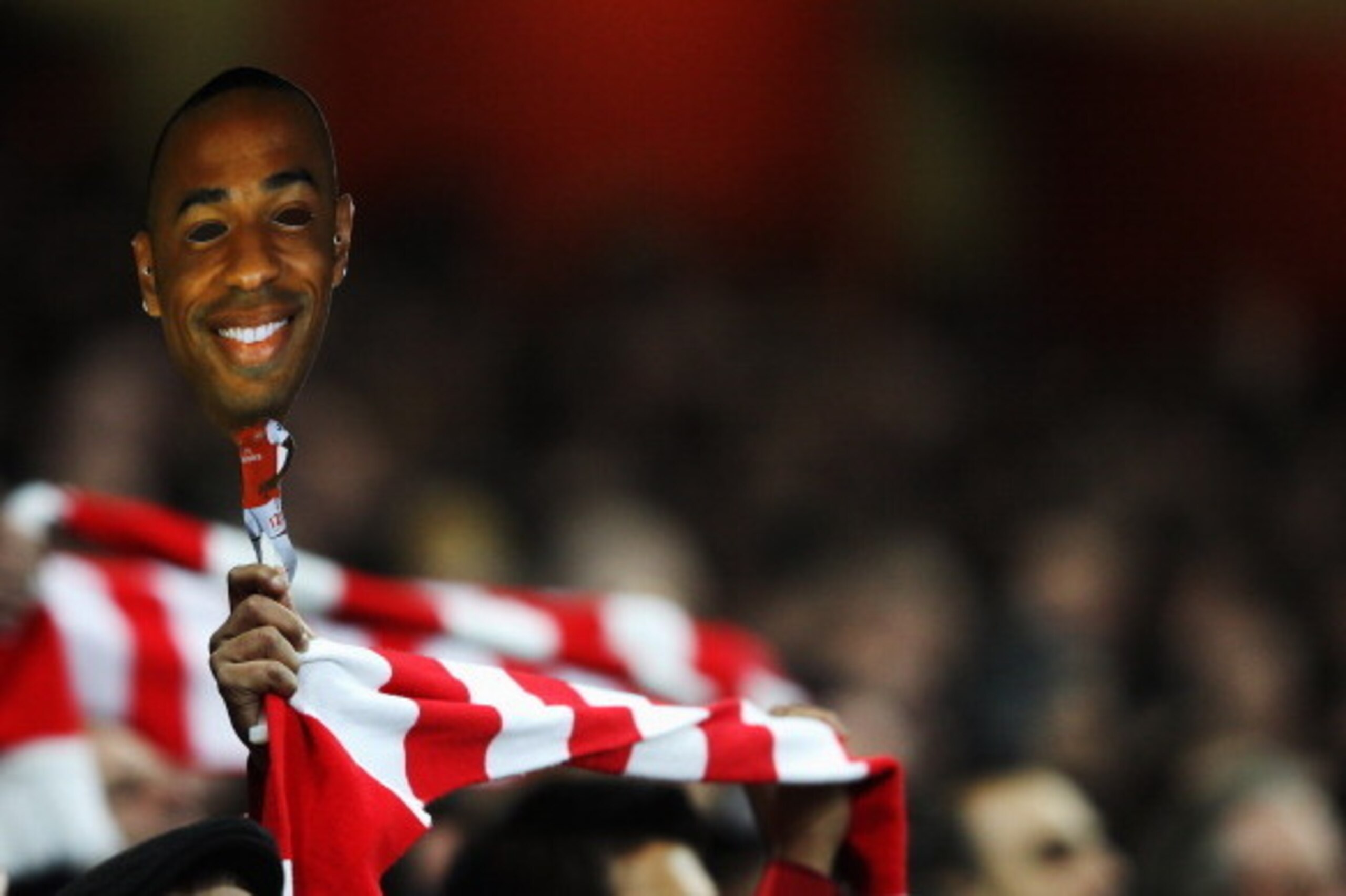 LONDON, ENGLAND - JANUARY 09:  Fans show their support for Thierry Henry of Arsenal during the FA Cup Third Round match between Arsenal and Leeds United at the Emirates Stadium on January 9, 2012 in London, England.  (Photo by Clive Mason/Getty Images)