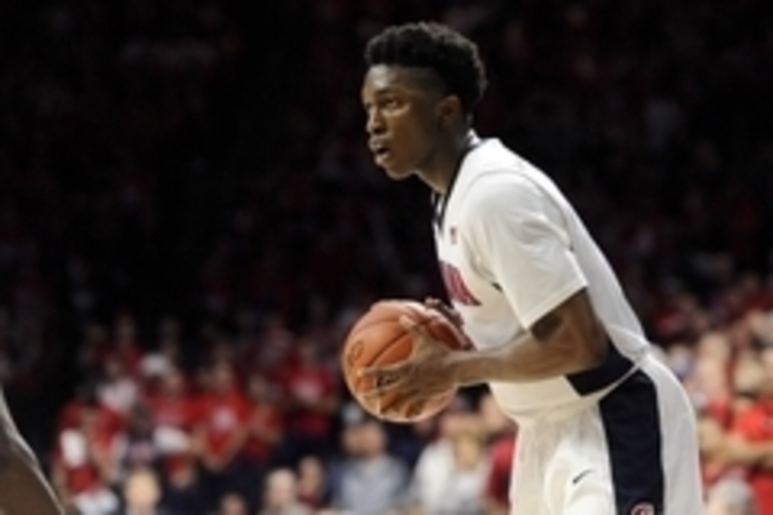 Dec 6, 2014; Tucson, AZ, USA; Arizona Wildcats forward Stanley Johnson (5) prepares to pass the ball during the second half against the Gonzaga Bulldogs at McKale Center. Arizona won 66-63 in overtime. Mandatory Credit: Casey Sapio-USA TODAY Sports