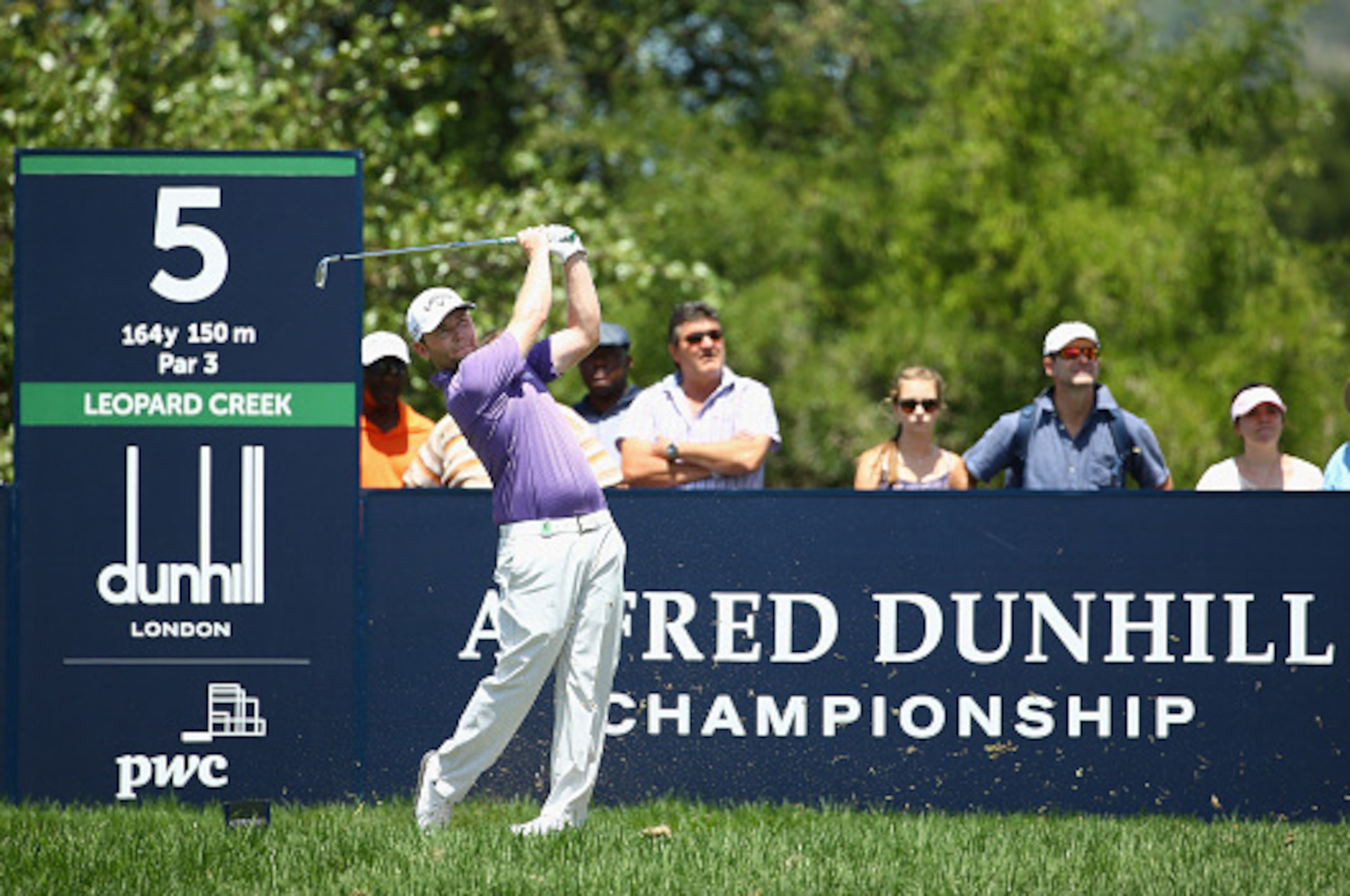 MALELANE, SOUTH AFRICA - DECEMBER 14:  Branden Grace of South Africa tee's off at the 5th during the final round of the Alfred Dunhill Championship at Leopard Creek Country Golf Club on December 14, 2014 in Malelane, South Africa.  (Photo by Richard Heath