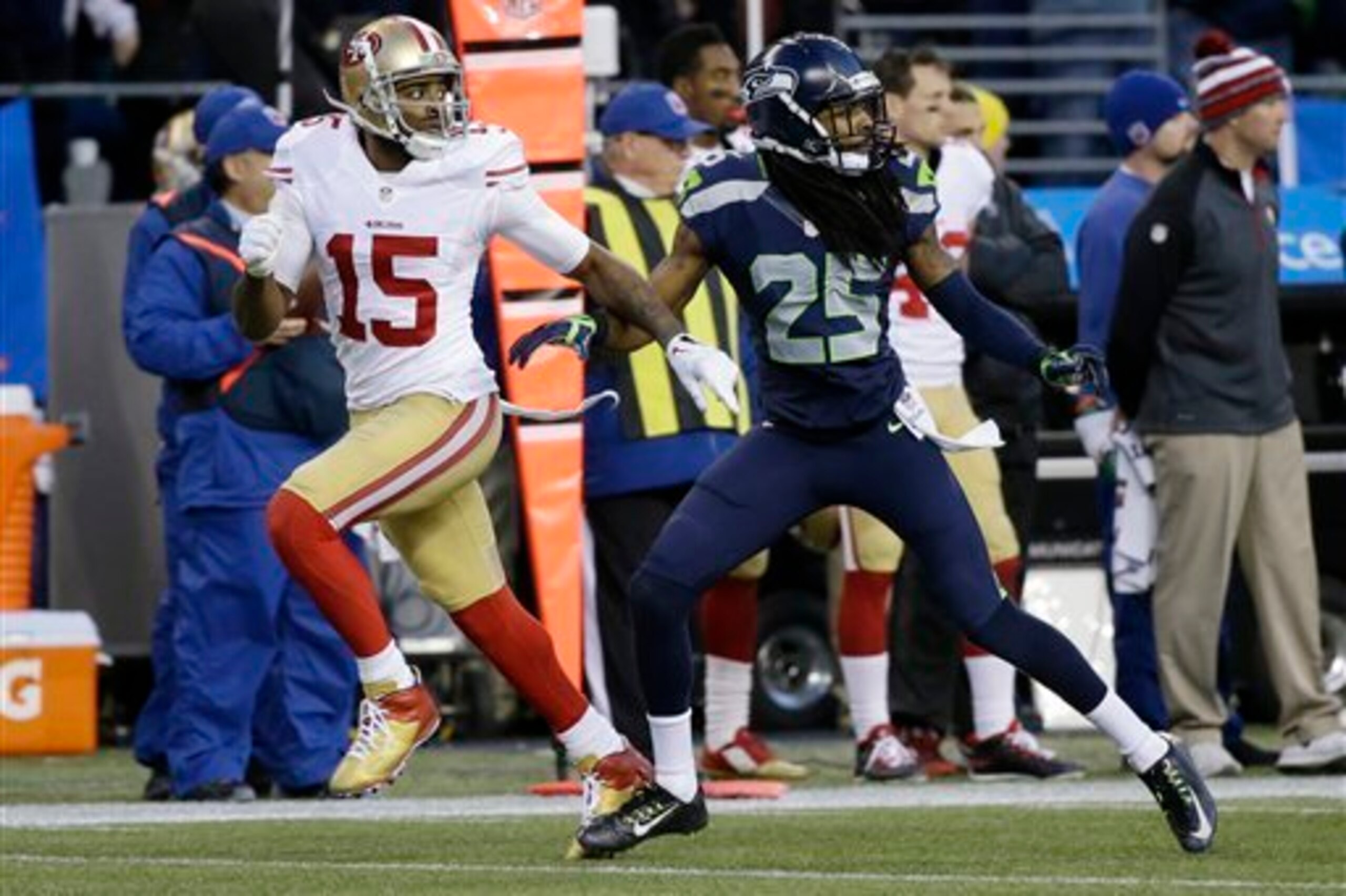 Wideouts like Michael Crabtree are unable to gain the necessary separation against Seattle's secondary.