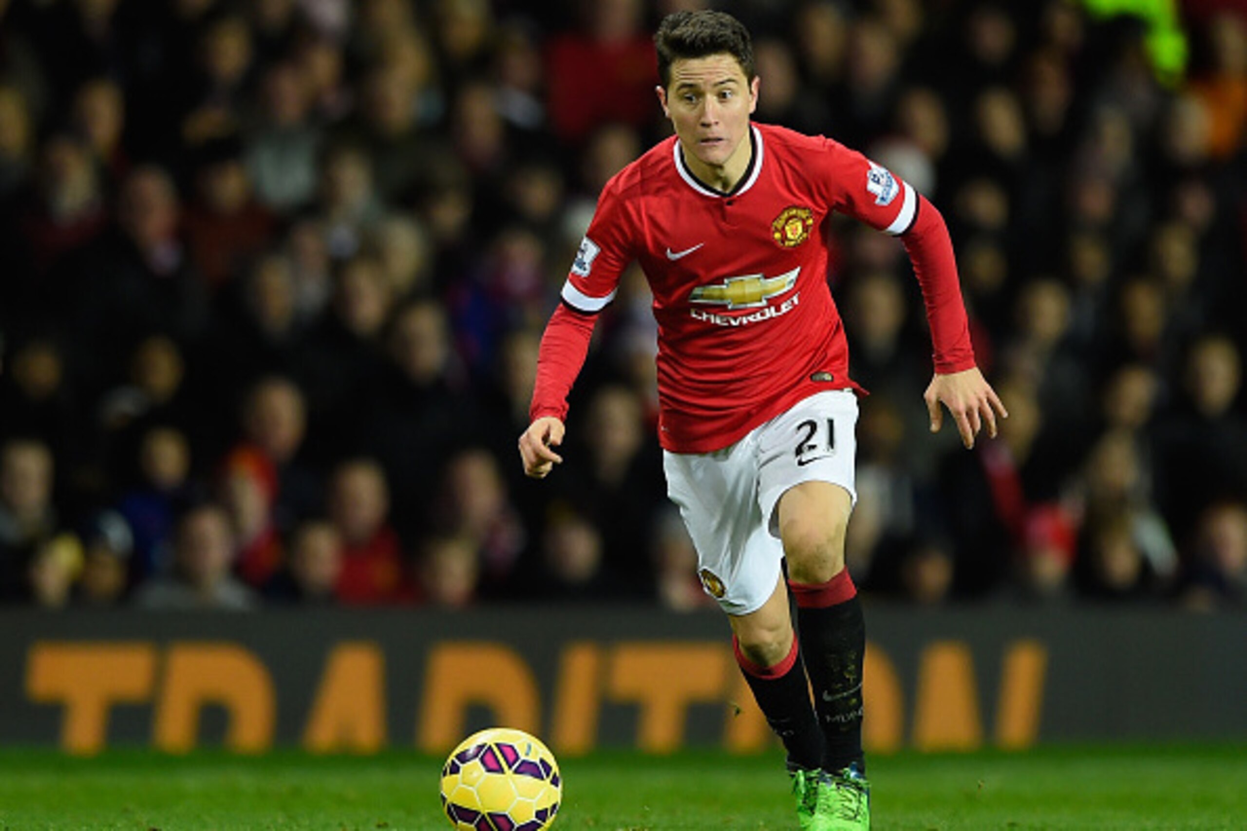 MANCHESTER, ENGLAND - DECEMBER 02:  Ander Herrera of Manchester United in action during the Barclays Premier League match between Manchester United and Stoke City at Old Trafford on December 2, 2014 in Manchester, England.  (Photo by Mike Hewitt/Getty Ima