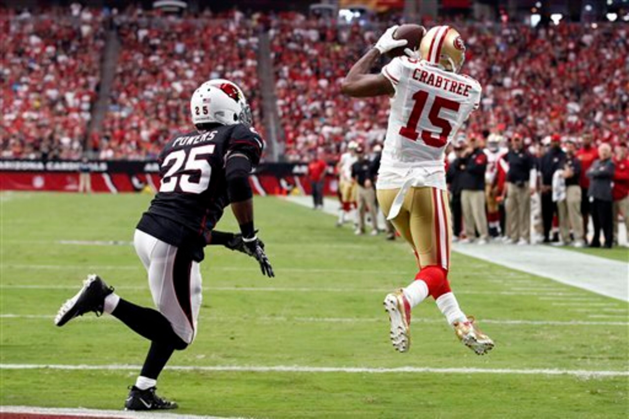 Michael Crabtree should look to produce heavily in the passing game against the Arizona Cardinals' suspect pass defense.