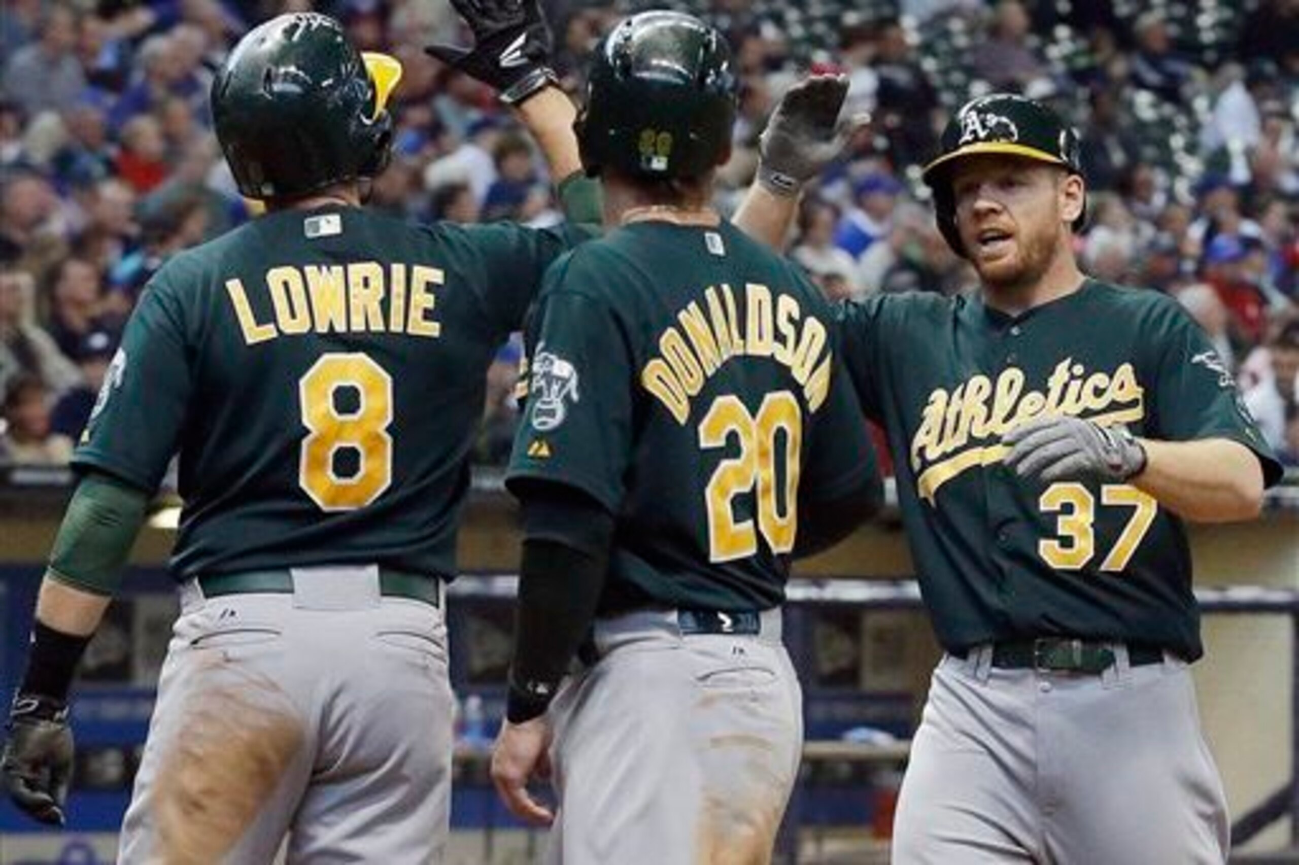 Jed Lowrie, Josh Donaldson and Brandon Moss are gone from the lineup.