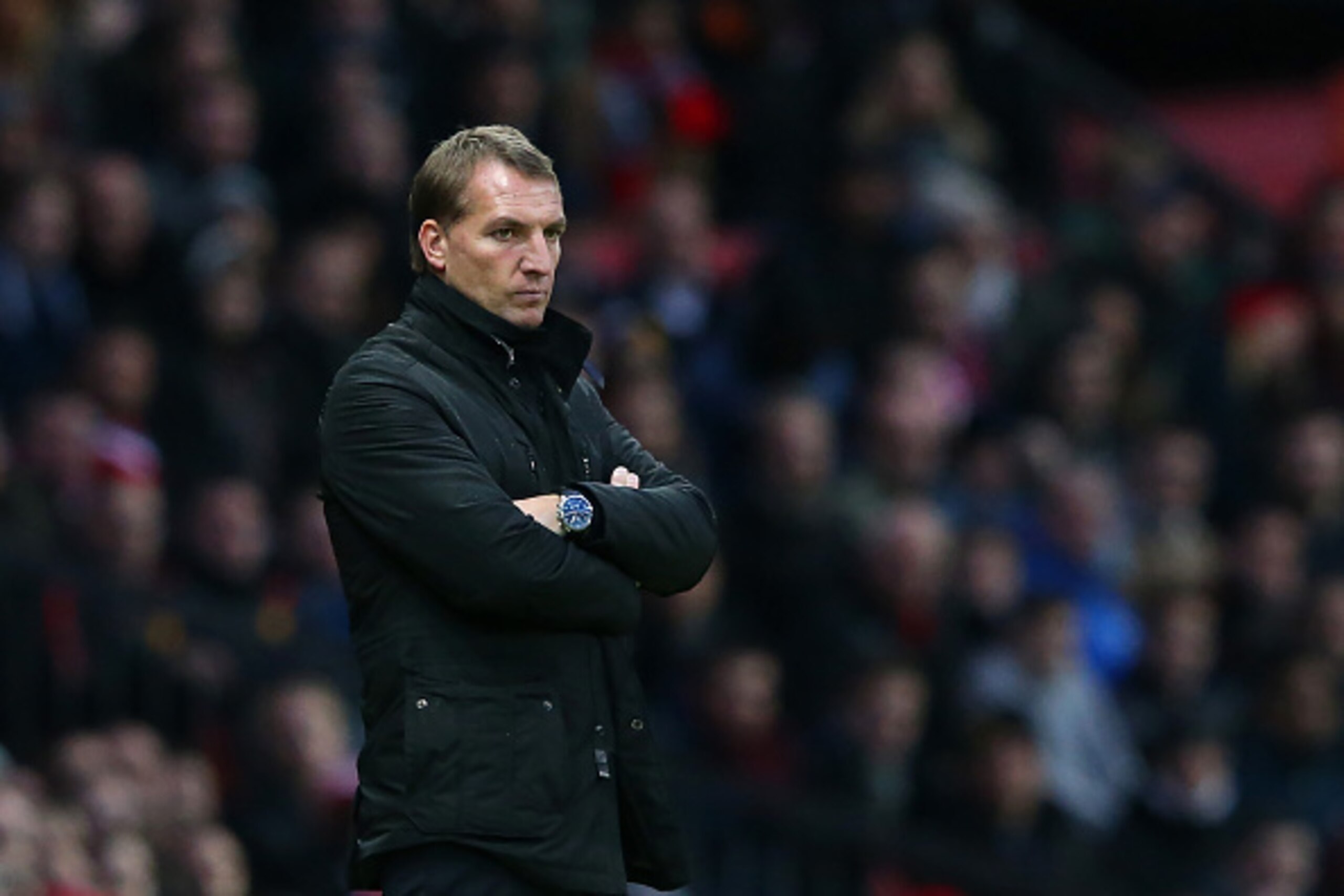 MANCHESTER, ENGLAND - DECEMBER 14:  Liverpool Manager Brendan Rodgers looks on during the Barclays Premier League match between Manchester United and Liverpool at Old Trafford on December 14, 2014 in Manchester, England.  (Photo by Alex Livesey/Getty Imag