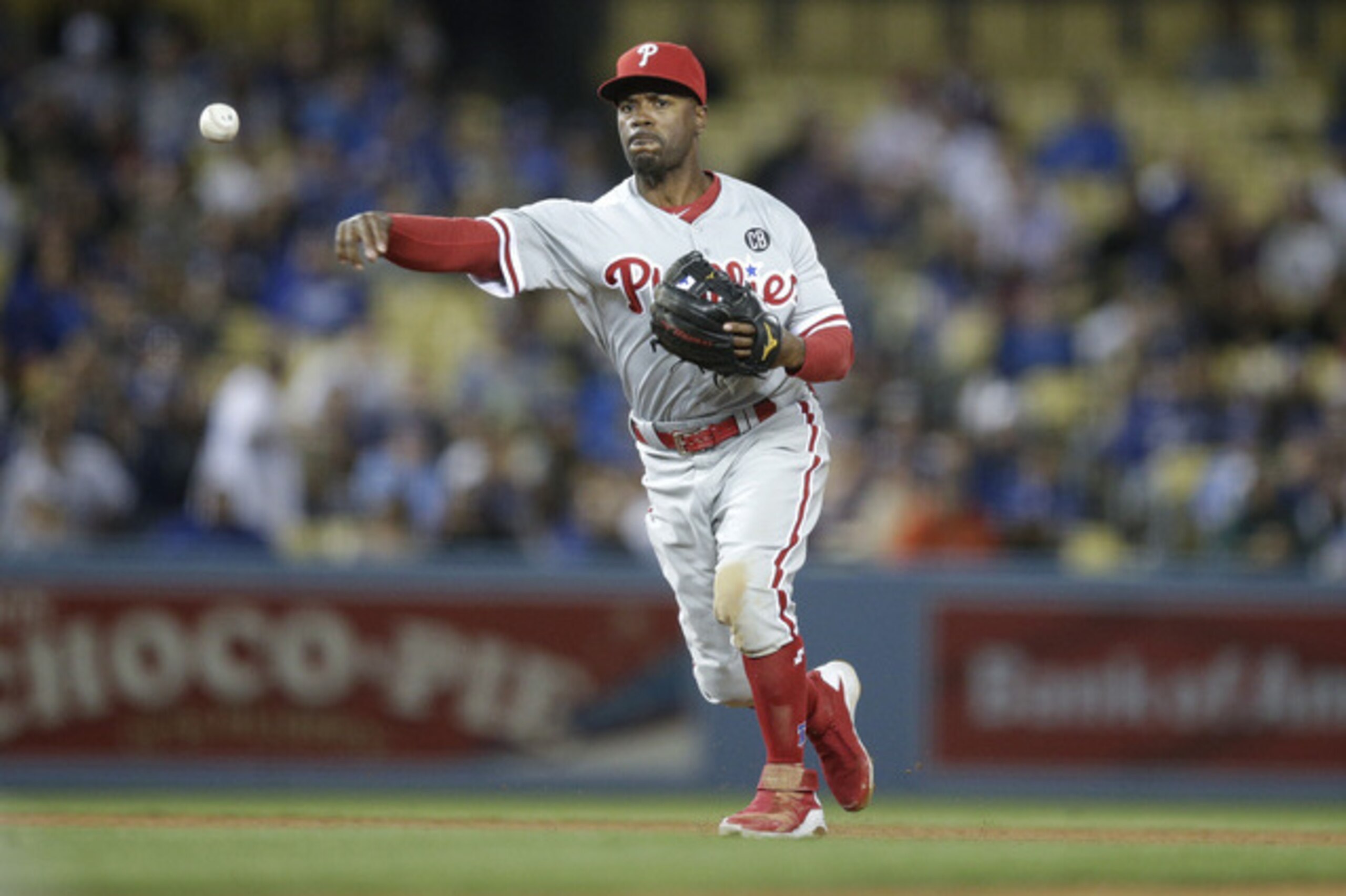 Former Philly Jimmy Rollins will don a different jersey for the first time in his 15-year career when he steps in as the Dodgers' starting shortshop and leadoff hitter in 2015.
