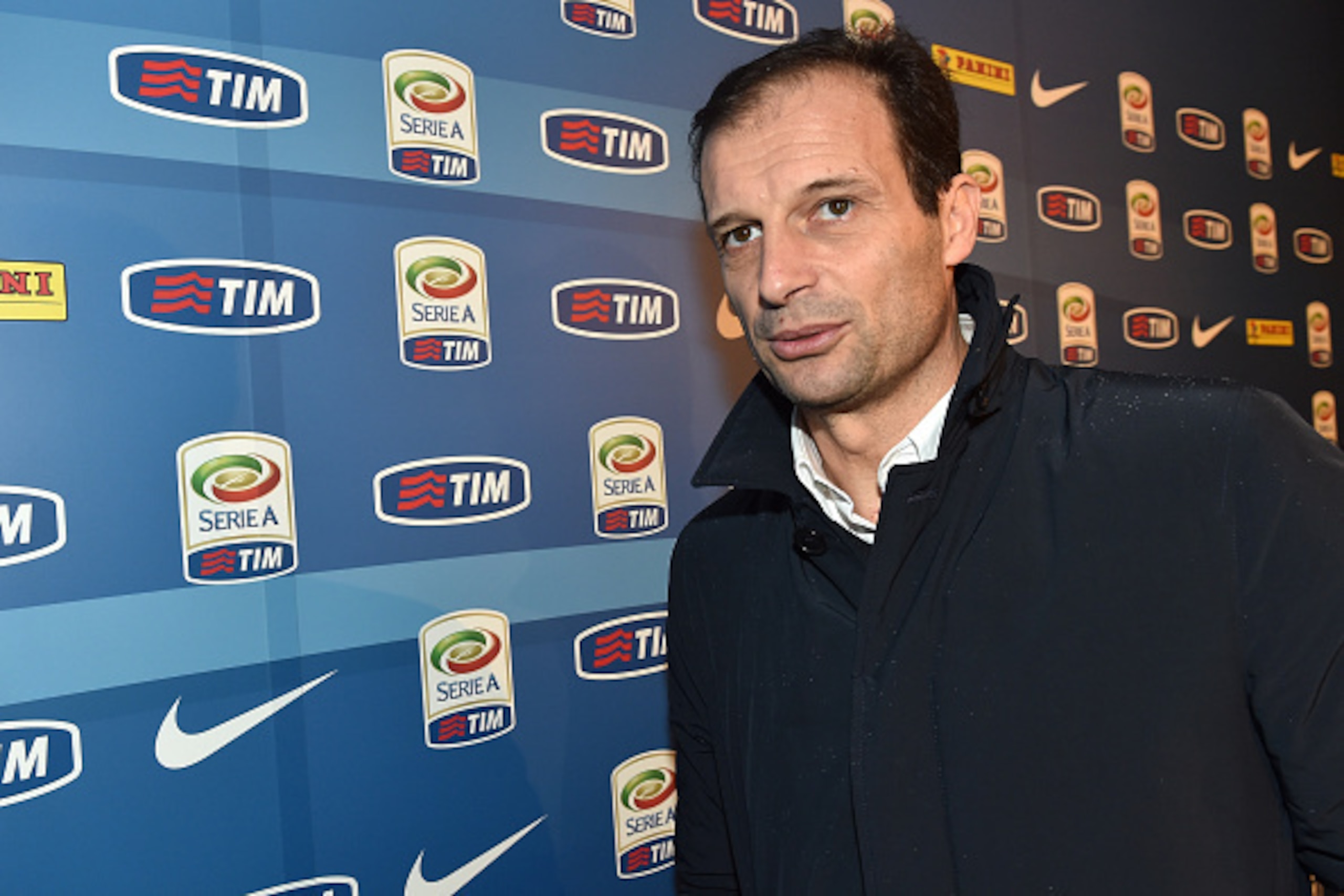 MILAN, ITALY - DECEMBER 16:  Juventus FC head coach Massimiliano Allegri attends a meeting of Serie A coaches on December 16, 2014 in Milan, Italy.  (Photo by Valerio Pennicino/Getty Images)