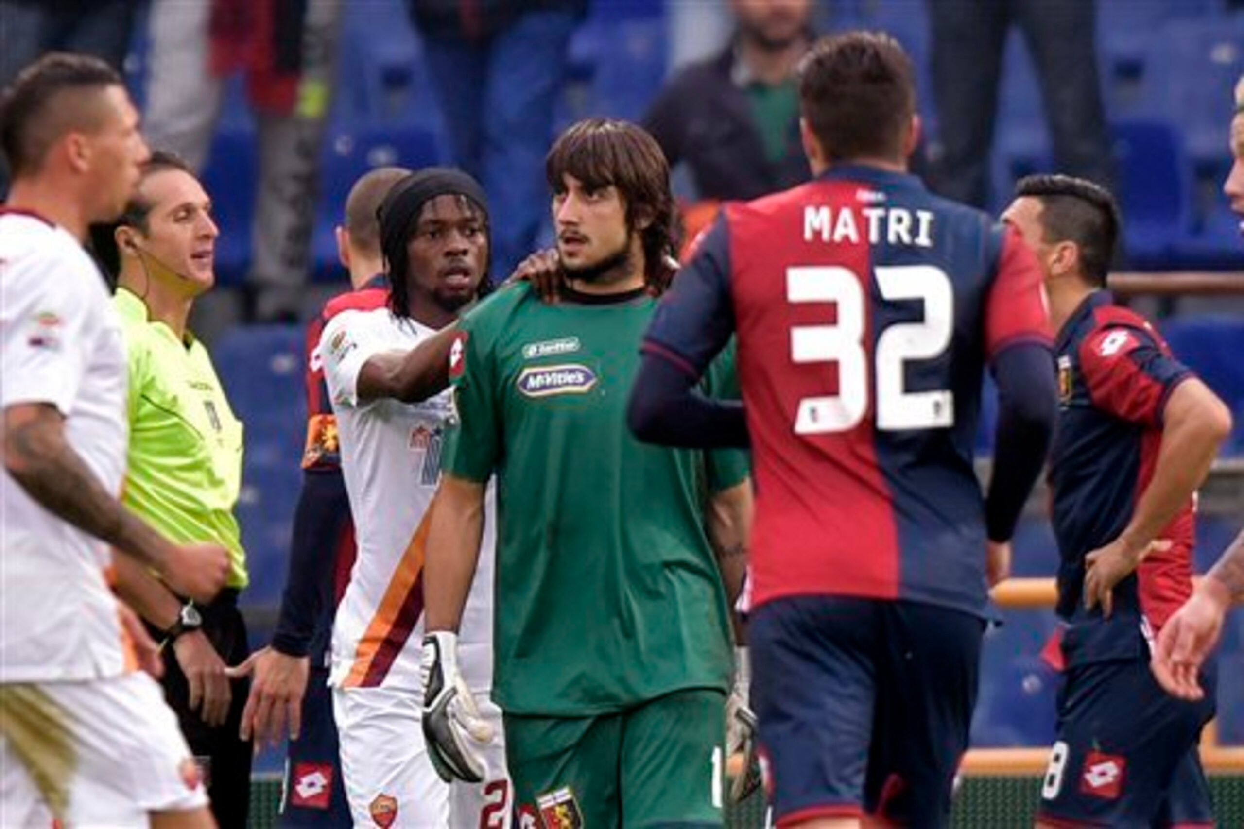 Perin was dismissed for the hosts after 29 minutes.