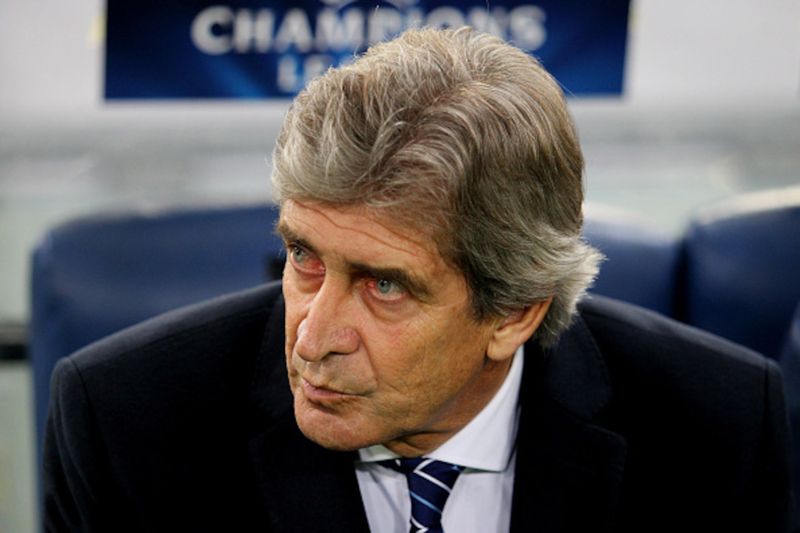 ROME, ITALY - DECEMBER 10:  Manchester City FC head coach Manuel Pellegrini looks on during the UEFA Champions League Group E match between AS Roma and Manchester City FC on December 10, 2014 in Rome, Italy.  (Photo by Paolo Bruno/Getty Images)