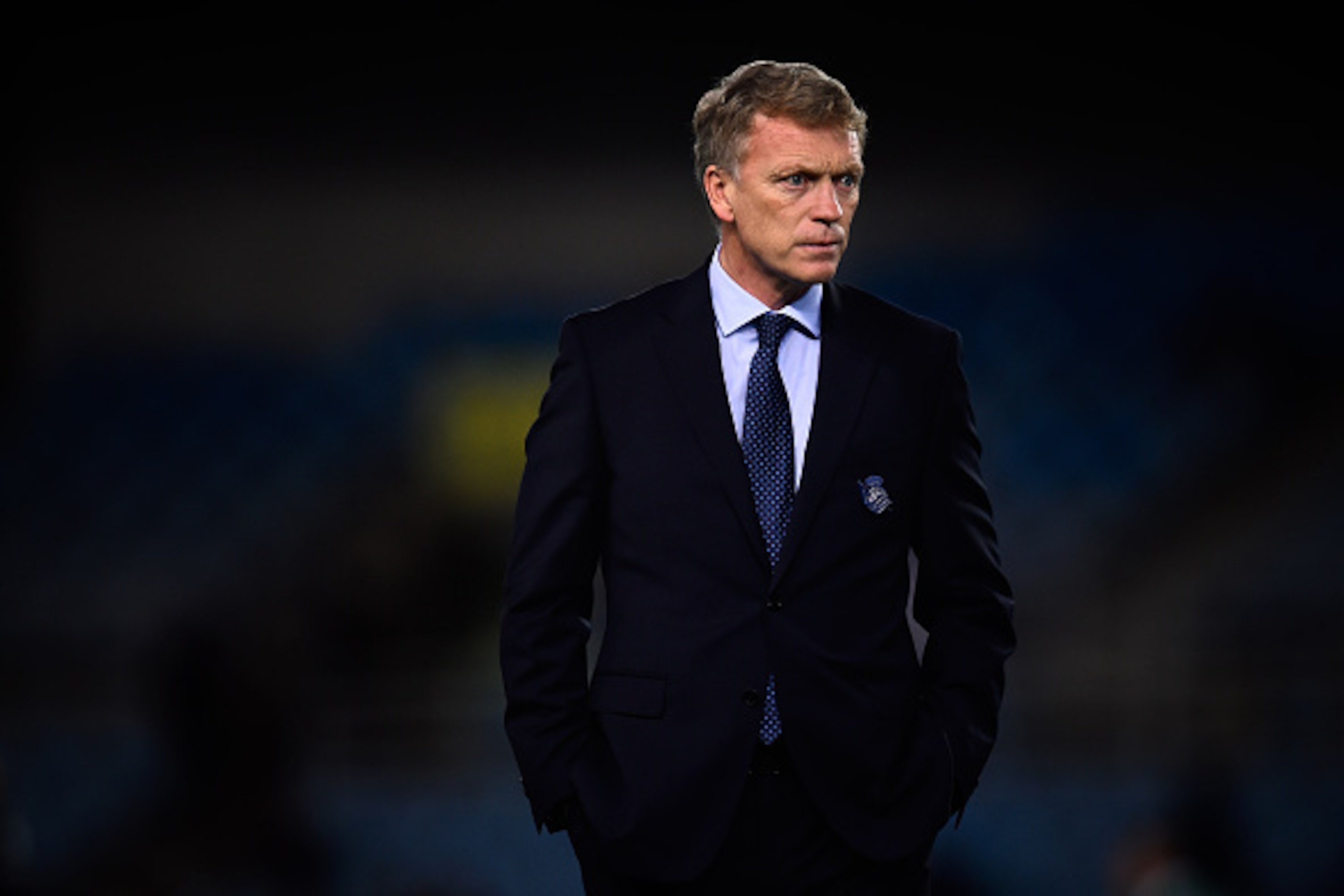 SAN SEBASTIAN, SPAIN - NOVEMBER 28:  Head coach David Moyes of Real Sociedad looks on during the La Liga match between Real Socided and Elche FC at Estadio Anoeta on November 28, 2014 in San Sebastian, Spain.  (Photo by David Ramos/Getty Images)