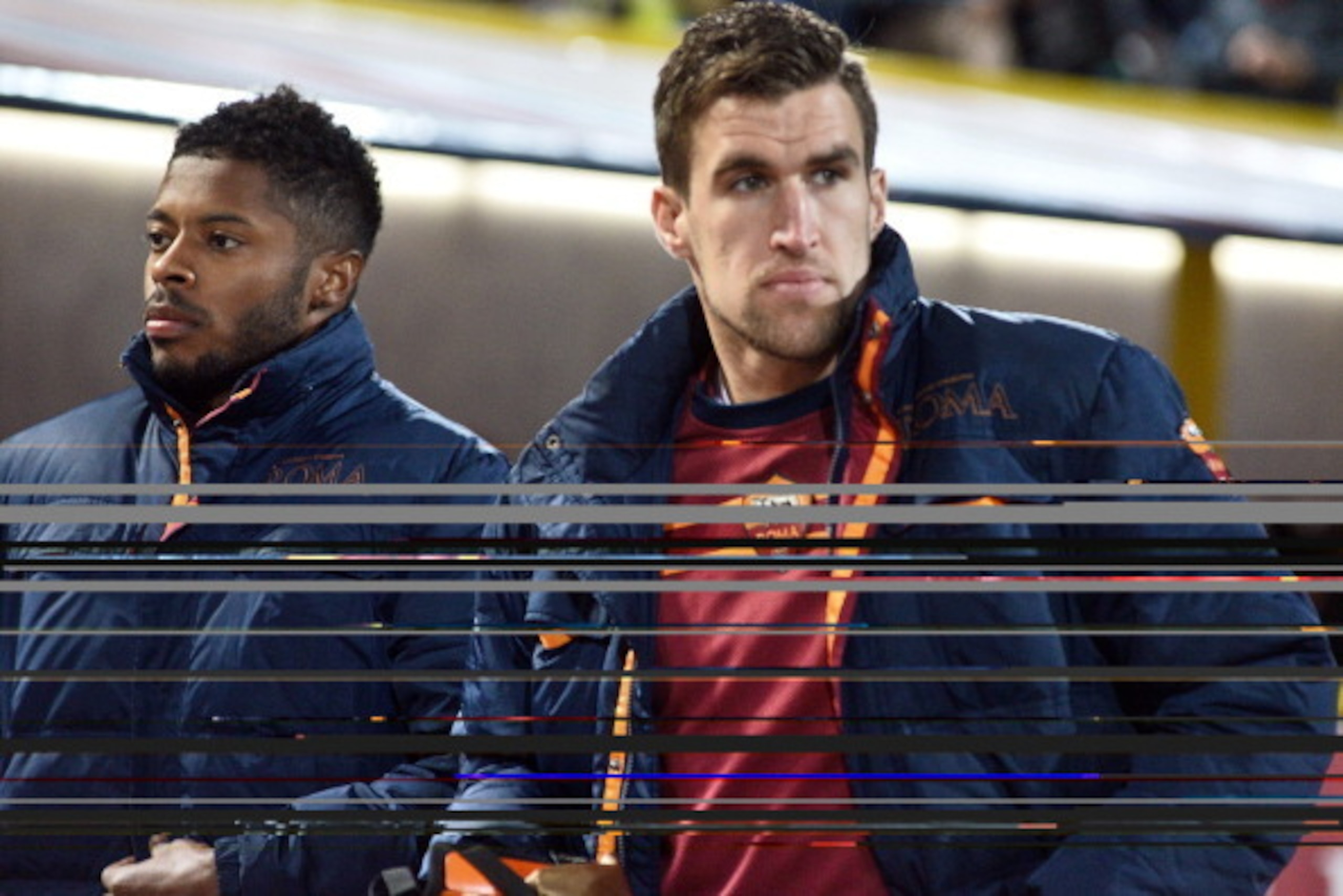 BOLOGNA, ITALY - FEBRUARY 23: Kevin Strootman #6 of AS Roma looks on prior the beginning of the Serie A match between Bologna FC and AS Roma at Stadio Renato Dall'Ara on February 23, 2014 in Bologna, Italy.  (Photo by Mario Carlini / Iguana Press/Getty Im