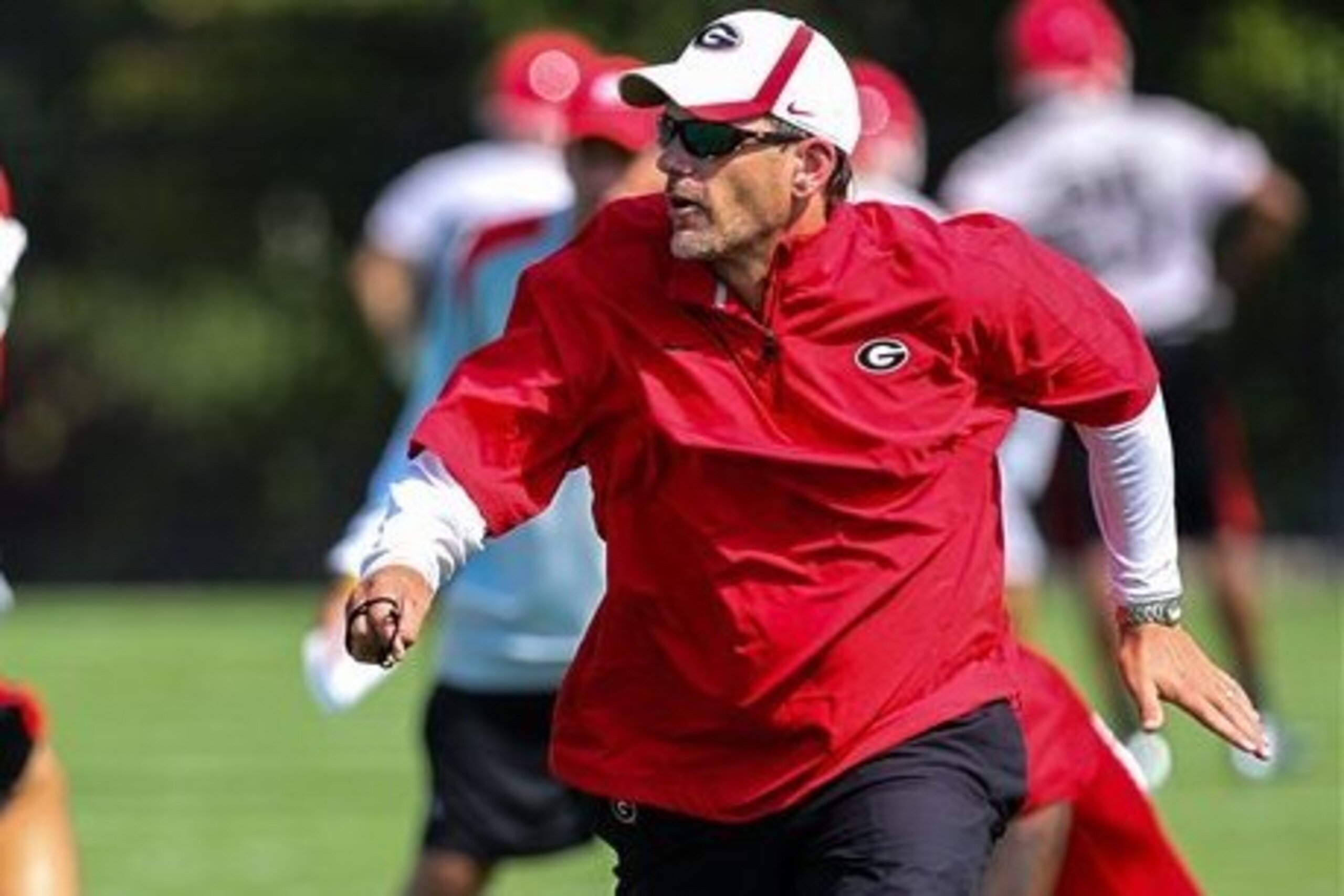 Georgia offensive coordinator Mike Bob