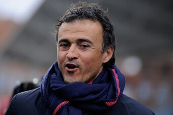 GETAFE, SPAIN - DECEMBER 13:  Head coach Luis Enrique of FC Barcelona looks on during the La Liga match between Getafe CF and FC Barcelona at the Alfonso Perez stadium on December 13, 2014 in Getafe, Spain.  (Photo by Denis Doyle/Getty Images)
