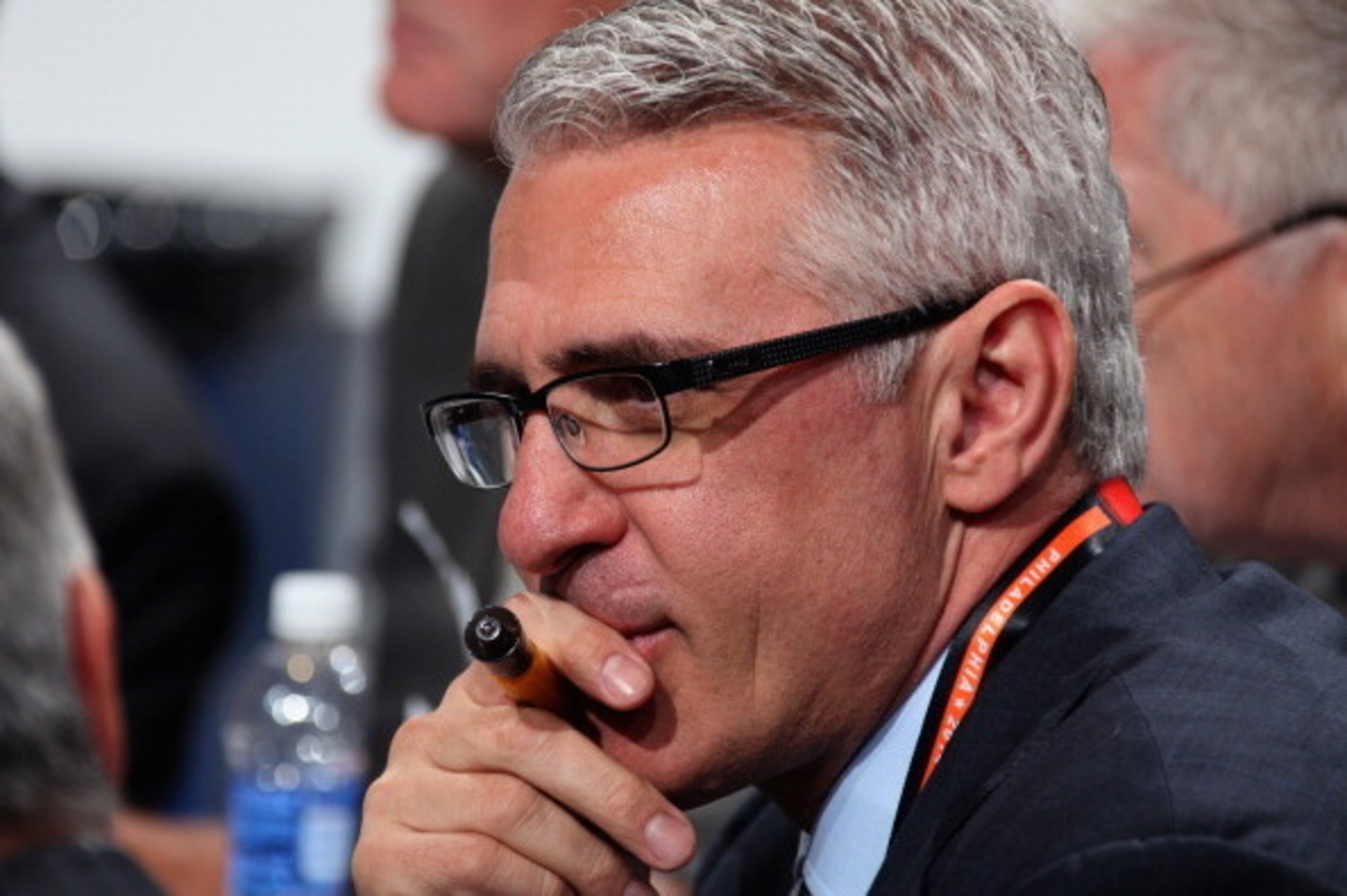 PHILADELPHIA, PA - JUNE 28: General Manager Ron Francis of the Carolina Hurricanes attends the 2014 NHL Entry Draft at Wells Fargo Center on June 28, 2014 in Philadelphia, Pennsylvania. (Photo by Dave Sandford/NHLI via Getty Images) PHILADELPHIA, PA - JUNE 28: General Manager Ron Francis of the Carolina Hurricanes attends the 2014 NHL Entry Draft at Wells Fargo Center on June 28, 2014 in Philadelphia, Pennsylvania. (Photo by Dave Sandford/NHLI via Getty Images)