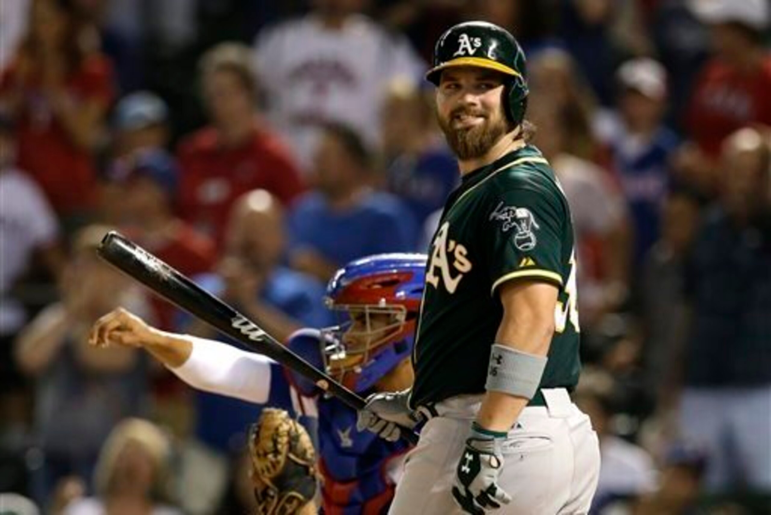 Derek Norris hit .270 with 10 home runs for the A's, and could see time at catcher and first base. Derek Norris hit .270 with 10 home runs for the A's, and could see time at catcher and first base.