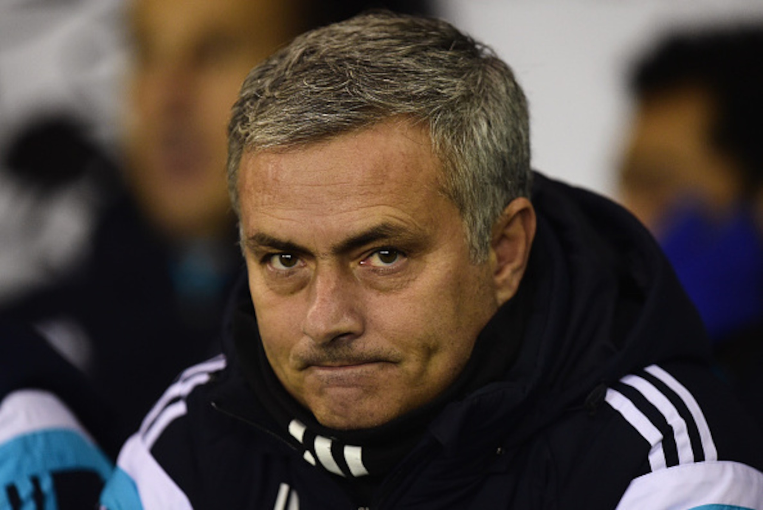 DERBY, ENGLAND - DECEMBER 16:  Chelsea manager Jose Mourinho looks on during the Capital One Cup Quarter-Final match between Derby County and Chelsea at Pride Park Stadium on December 16, 2014 in Derby, England.  (Photo by Jamie McDonald/Getty Images)
