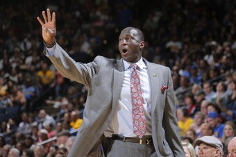OAKLAND, CA - APRIL 6: Head Coach Tyrone Corbin of the Utah Jazz during a game against the Golden State Warriors on April 6, 2014 at Oracle Arena in Oakland, California. NOTE TO USER: User expressly acknowledges and agrees that, by downloading and or usin