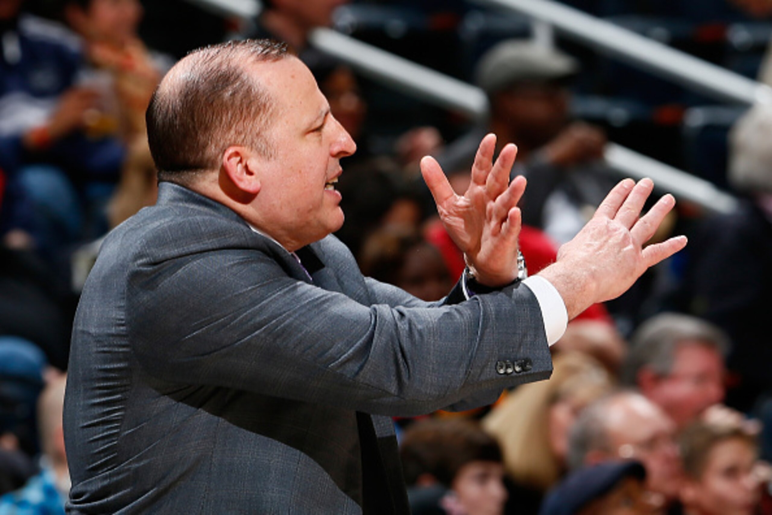 ATLANTA, GA - DECEMBER 15: Tom Thibodeau of the Chicago Bulls yells to his team during the game against the Atlanta Hawks at Philips Arena on December 15, 2014 in Atlanta, Georgia. NOTE TO USER: User expressly acknowledges and agrees that, by downloadin ATLANTA, GA - DECEMBER 15: Tom Thibodeau of the Chicago Bulls yells to his team during the game against the Atlanta Hawks at Philips Arena on December 15, 2014 in Atlanta, Georgia. NOTE TO USER: User expressly acknowledges and agrees that, by downloadin