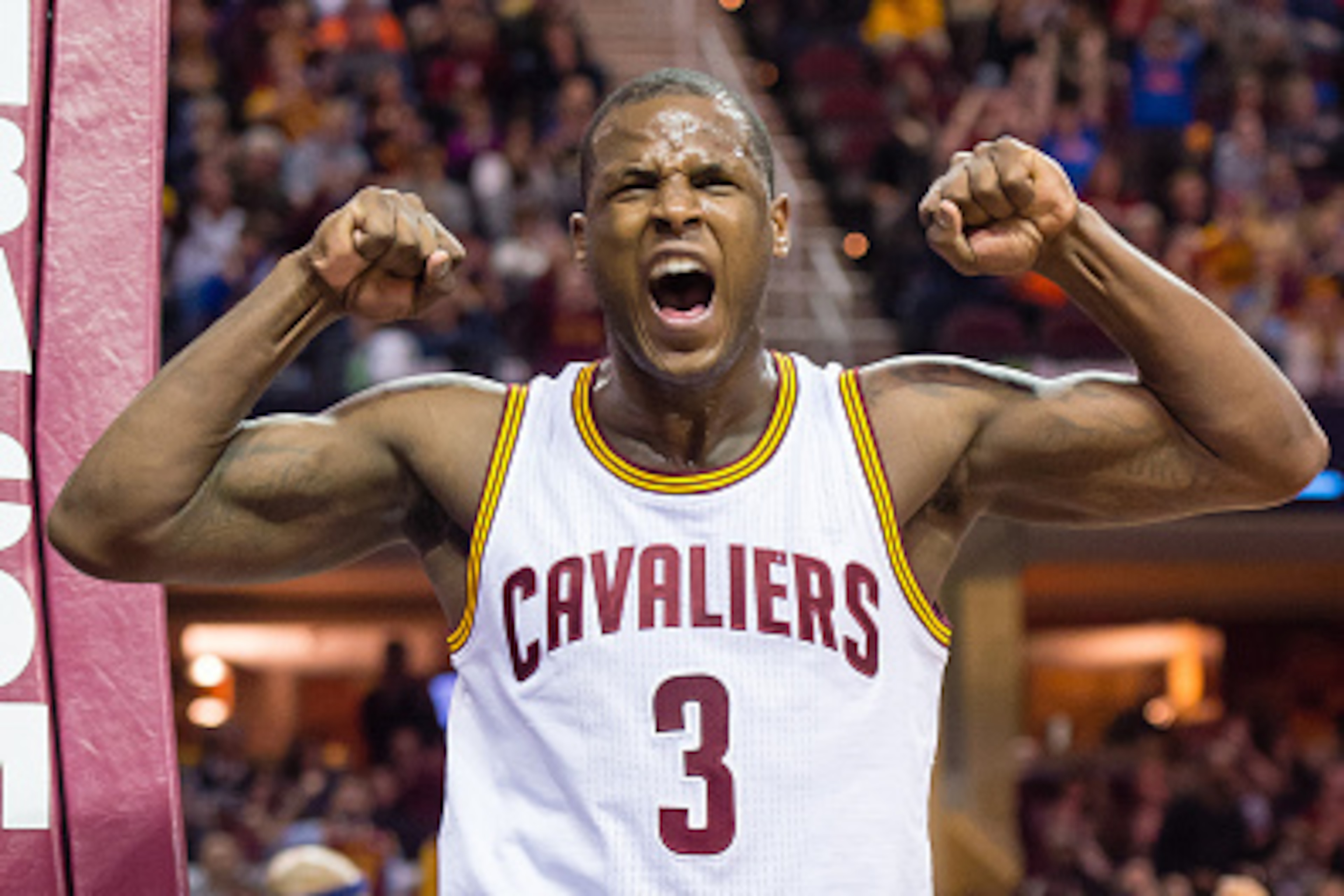 CLEVELAND, OH - DECEMBER 21: Dion Waiters #3 of the Cleveland Cavaliers celebrates after scoring during the second half against the Memphis Grizzlies at Quicken Loans Arena on December 21, 2014 in Cleveland, Ohio. The Cavaliers defeated the Grizzlies 105-