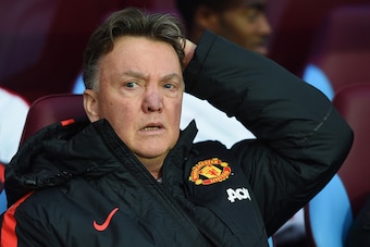 BIRMINGHAM, ENGLAND - DECEMBER 20:  Manager Louis van Gaal of Manchester United looks on during the Barclays Premier League match between Aston Villa and Manchester United at Villa Park on December 20, 2014 in Birmingham, England.  (Photo by Michael Regan