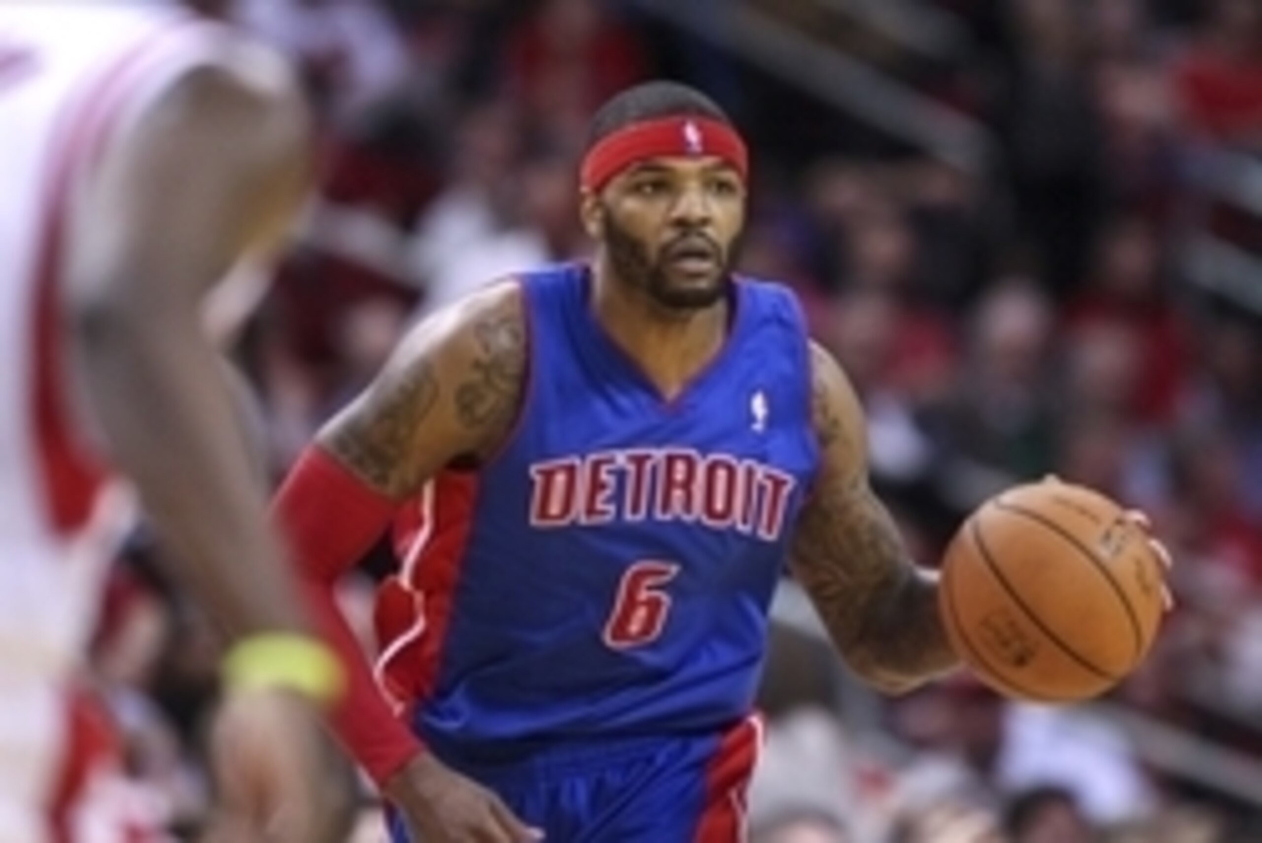 Mar 1, 2014; Houston, TX, USA; Detroit Pistons small forward Josh Smith (6) brings the ball up the court during the third quarter against the Houston Rockets at Toyota Center. Mandatory Credit: Troy Taormina-USA TODAY Sports