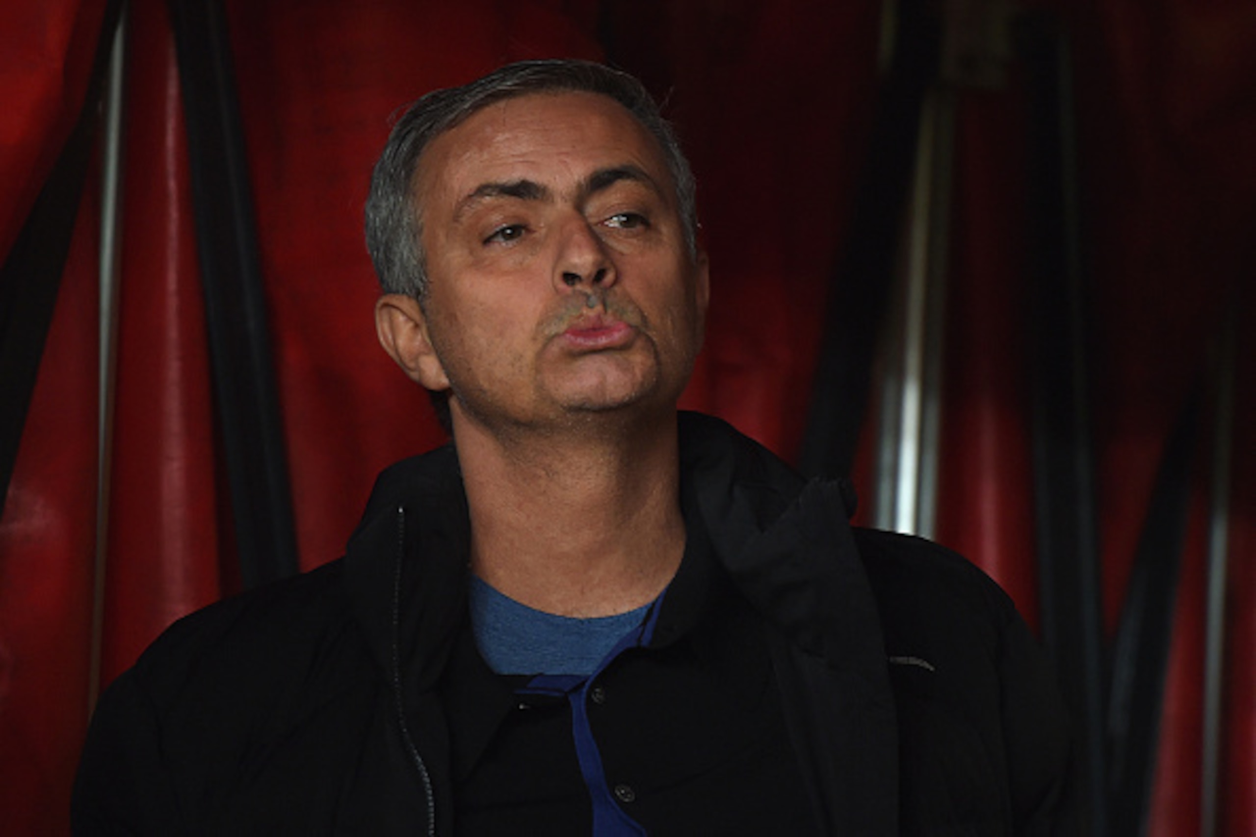 STOKE ON TRENT, ENGLAND - DECEMBER 22:  Jose Mourinho manager of Chelsea looks on prior to the Barclays Premier League match between Stoke City and Chelsea at Britannia Stadium on December 22, 2014 in Stoke on Trent, England.  (Photo by Michael Regan/Gett