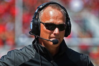 ATHENS, GA - SEPTEMBER 20: Head Coach Mark Richt of the Georgia Bulldogs watches the action against the Troy Trojans at Sanford Stadium on September 20, 2014 in Athens, Georgia. (Photo by Scott Cunningham/Getty Images)