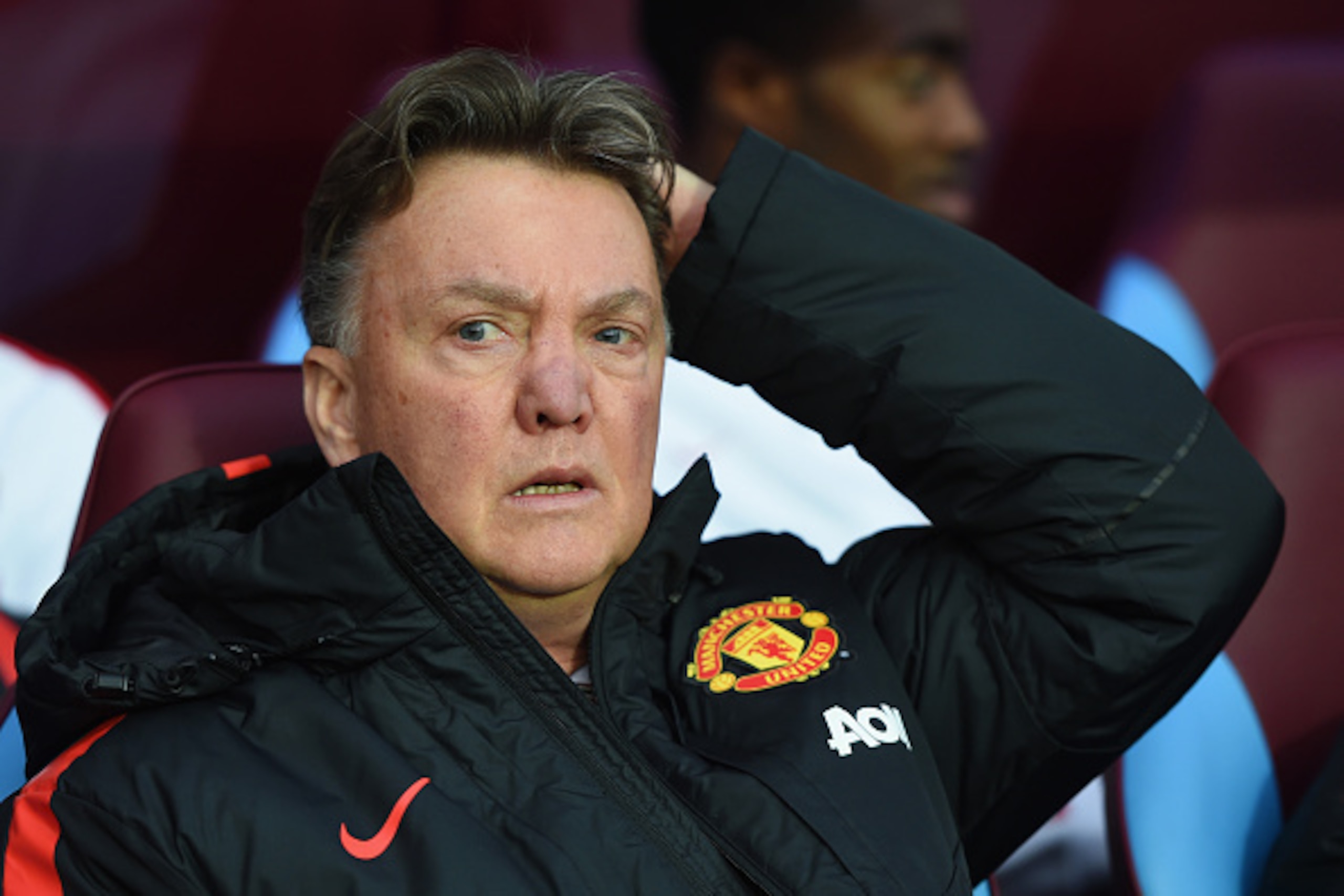 BIRMINGHAM, ENGLAND - DECEMBER 20:  Manager Louis van Gaal of Manchester United looks on during the Barclays Premier League match between Aston Villa and Manchester United at Villa Park on December 20, 2014 in Birmingham, England.  (Photo by Michael Regan