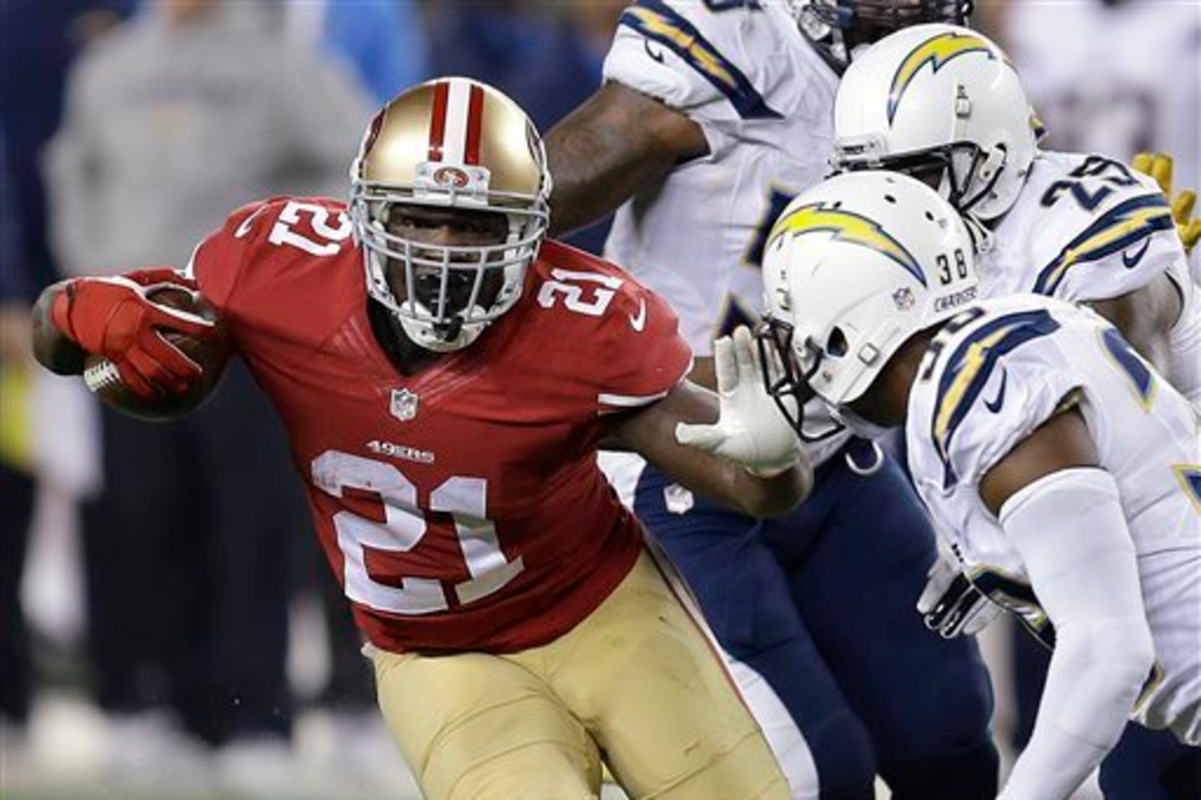 Gore looked more like a 25-year-old running back against San Diego during the first half. Gore looked more like a 25-year-old running back against San Diego during the first half.