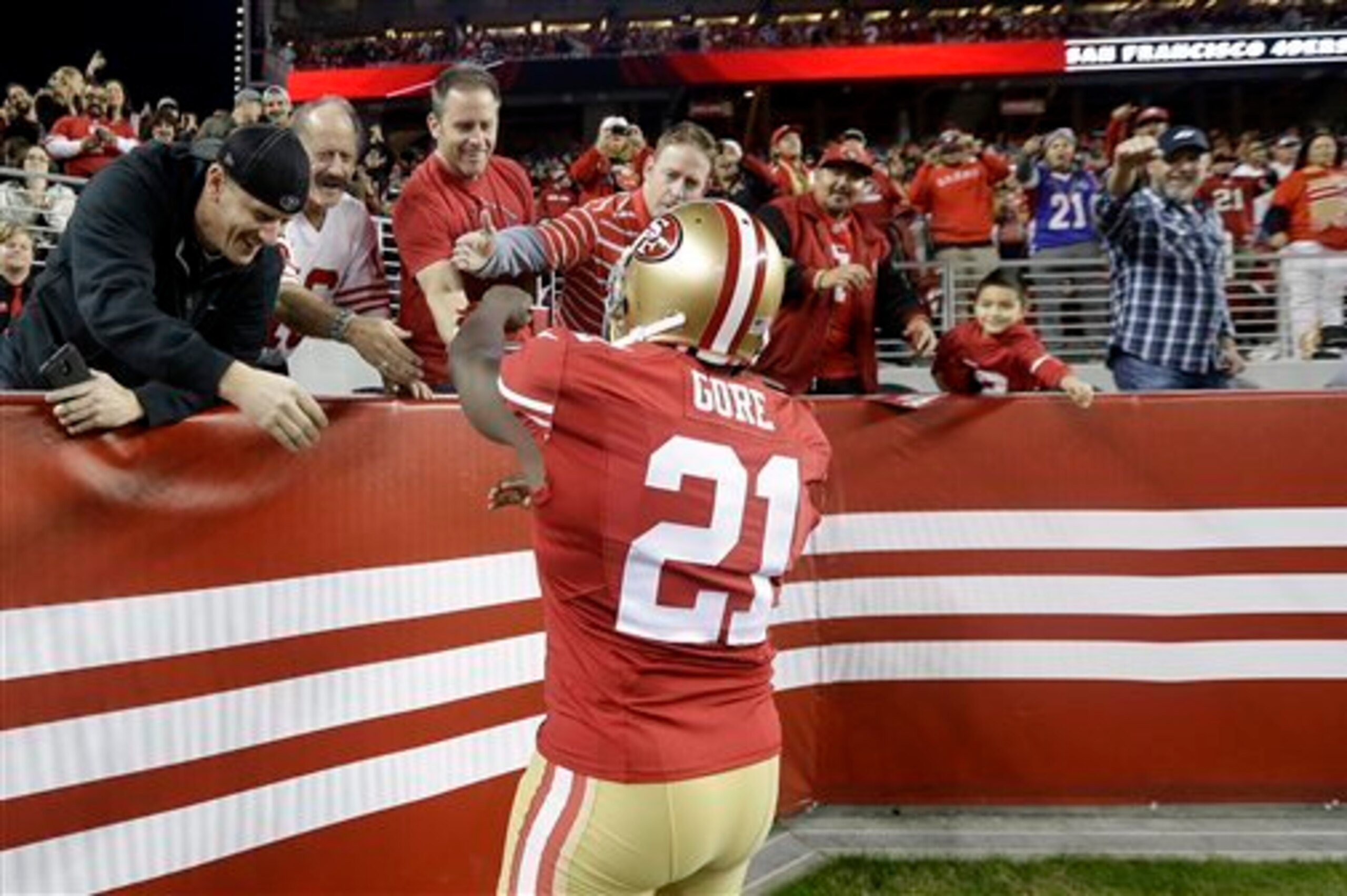 A vast majority of fans would obviously like to see Gore retire a 49er.