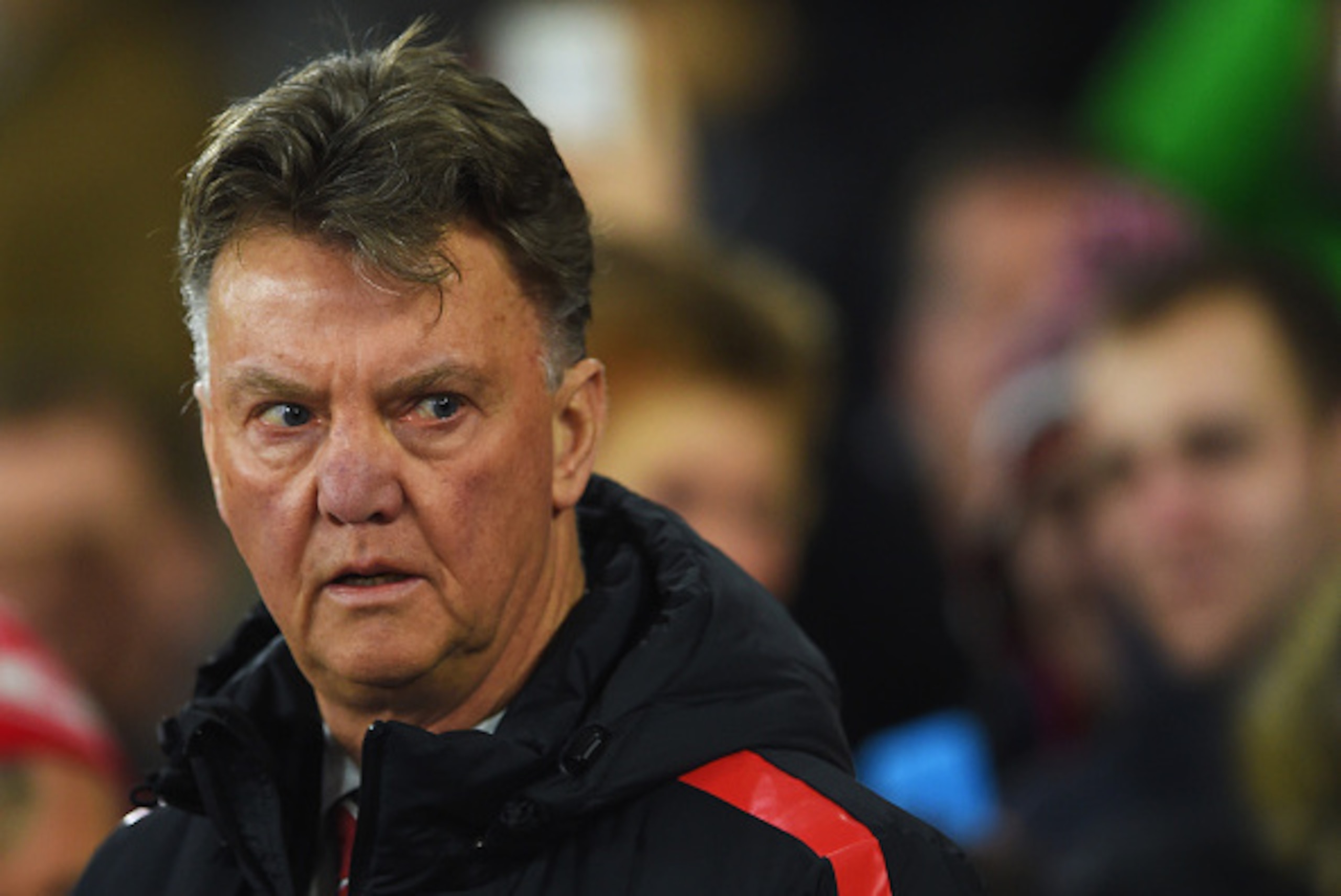 SOUTHAMPTON, ENGLAND - DECEMBER 08:  Louis van Gaal, manager of Manchester United looks on during the Barclays Premier League match between Southampton and Manchester United at St Mary's Stadium on December 8, 2014 in Southampton, England.  (Photo by Mich