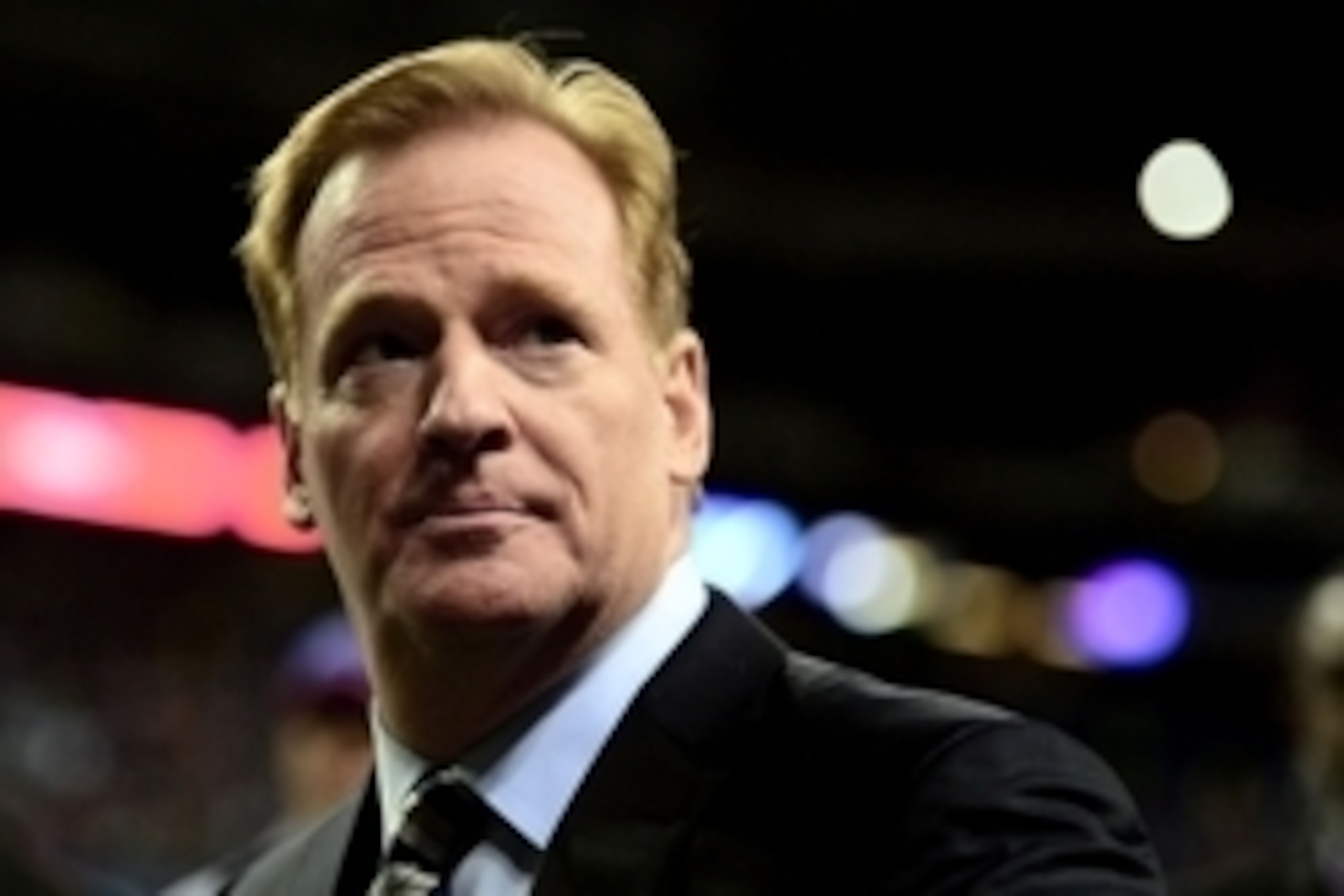 Nov 24, 2014; Detroit, MI, USA; NFL commissioner Roger Goodell attends the game between the New York Jets and Buffalo Bills at Ford Field. Mandatory Credit: Andrew Weber-USA TODAY Sports