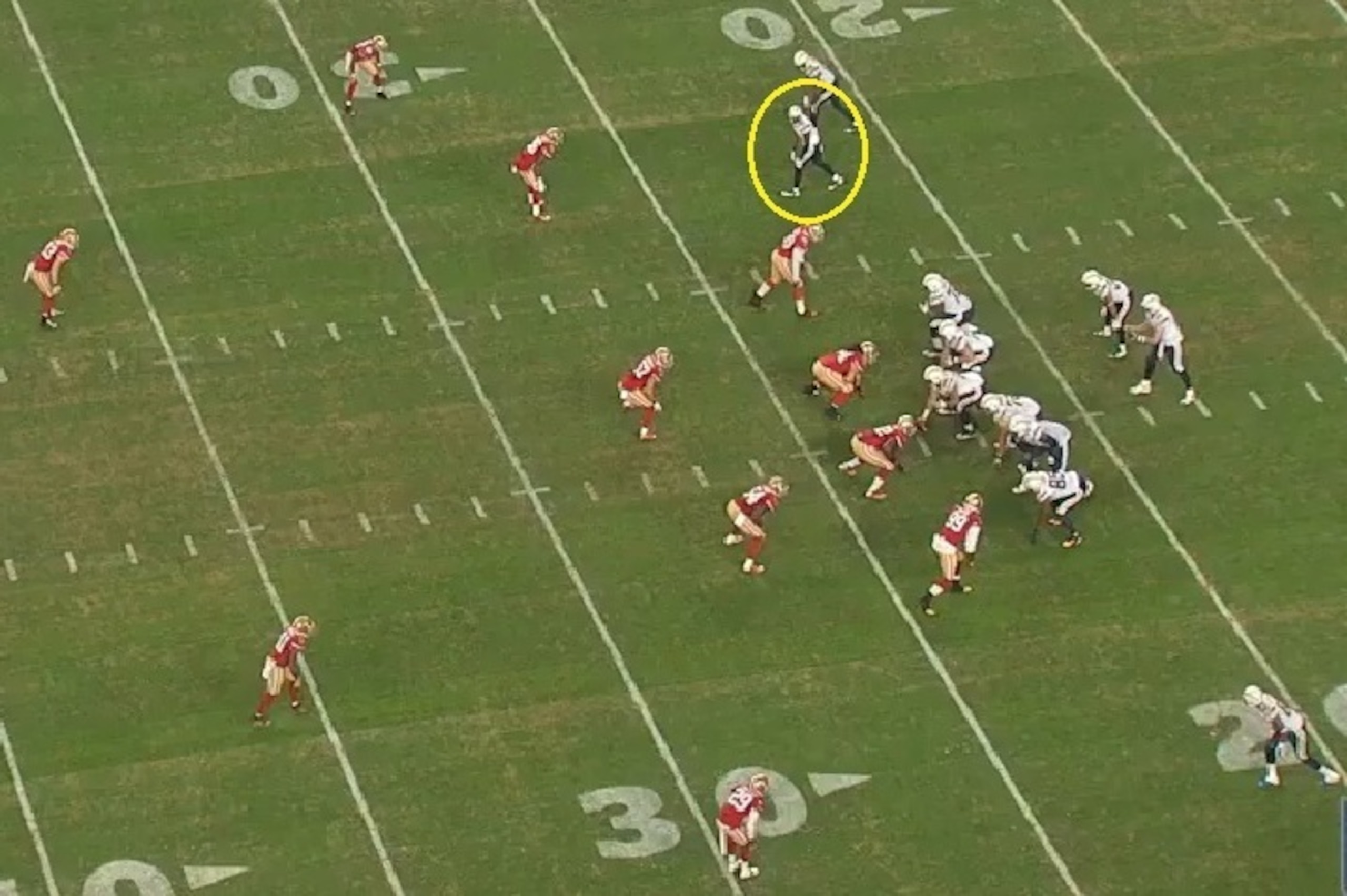 The Chargers used three-wide sets even in Keenan Allen's absence, taking advantage of San Francisco's lack of cornerback depth.