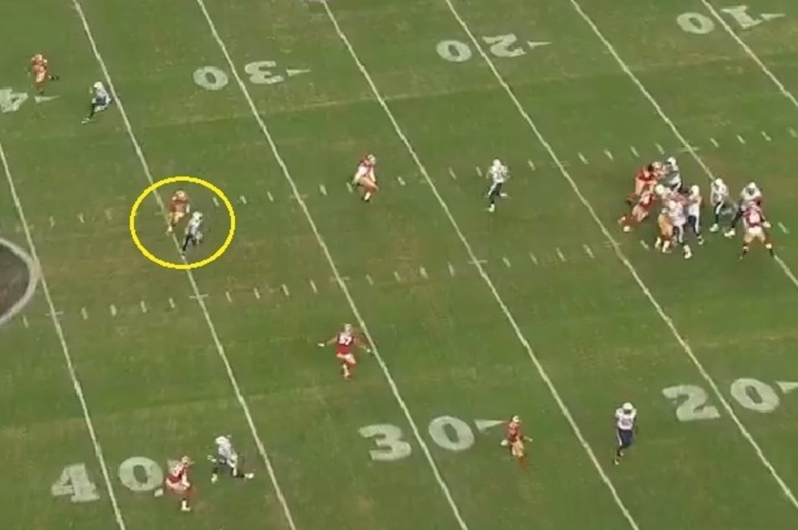 Royal gets a step on the cornerback on the in route, and Rivers anticipates his release perfectly.