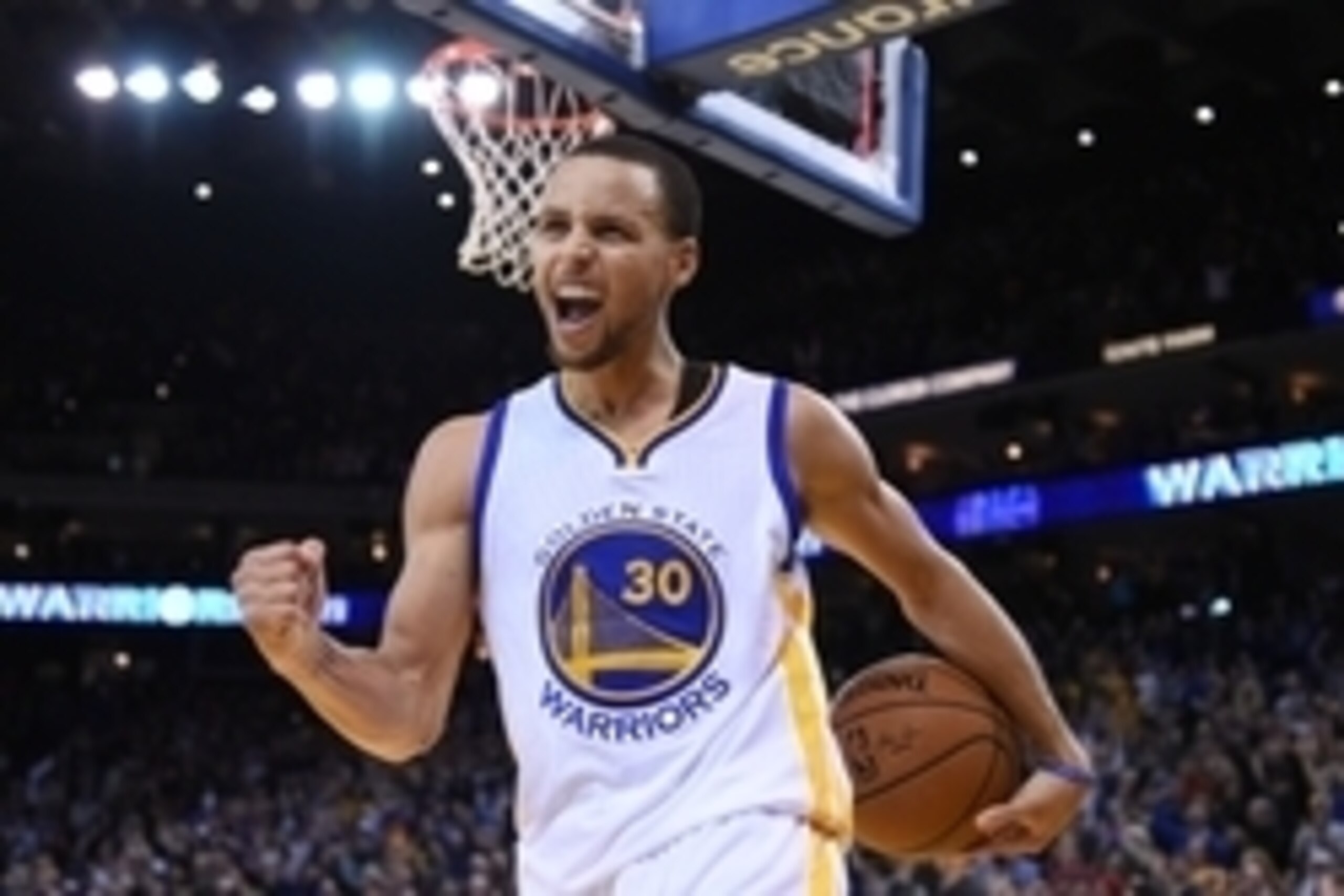 December 2, 2014; Oakland, CA, USA; Golden State Warriors guard Stephen Curry (30) celebrates after the game against the Orlando Magic at Oracle Arena. The Warriors defeated the Magic 98-97. Mandatory Credit: Kyle Terada-USA TODAY Sports