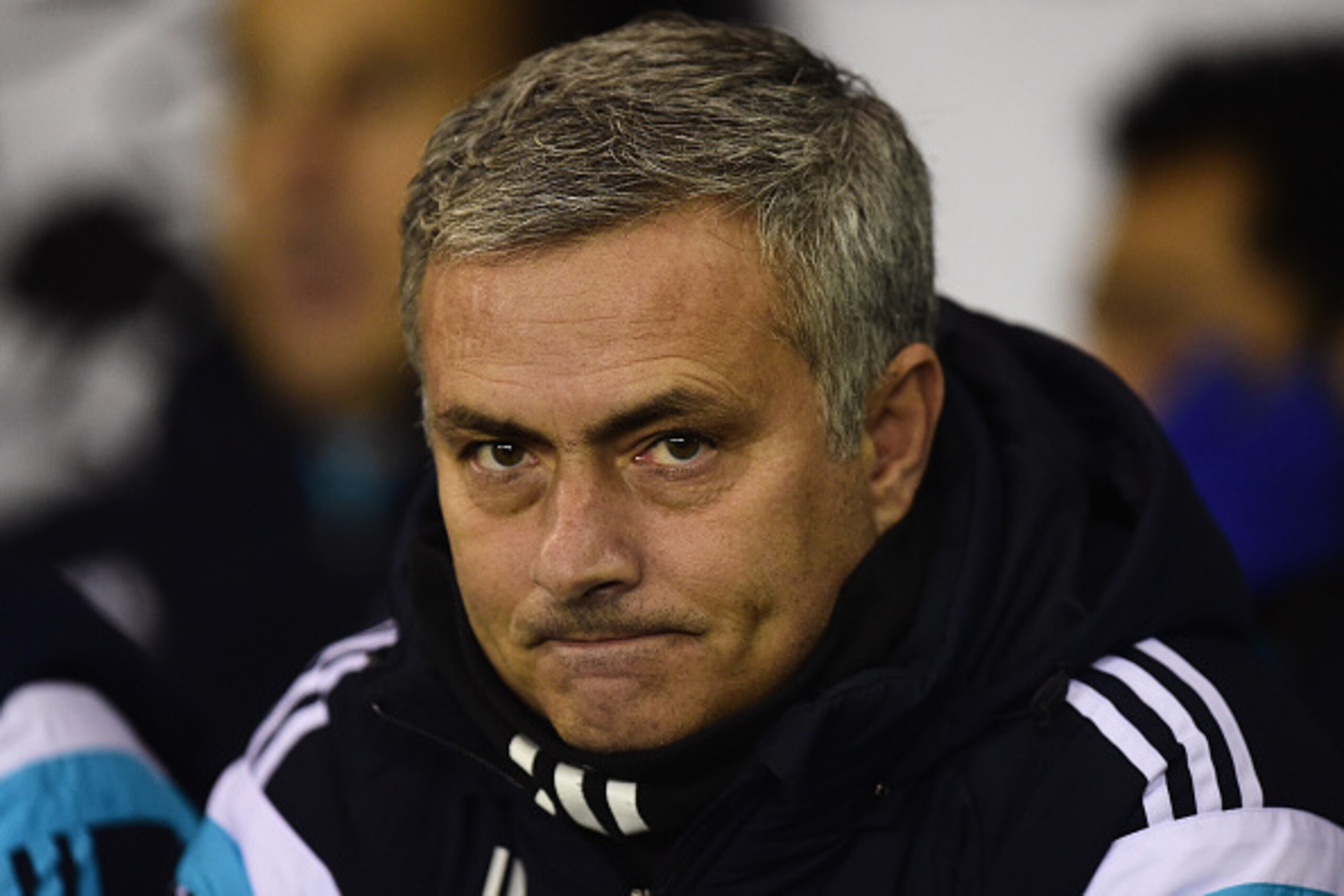 DERBY, ENGLAND - DECEMBER 16:  Chelsea manager Jose Mourinho looks on during the Capital One Cup Quarter-Final match between Derby County and Chelsea at Pride Park Stadium on December 16, 2014 in Derby, England.  (Photo by Jamie McDonald/Getty Images)
