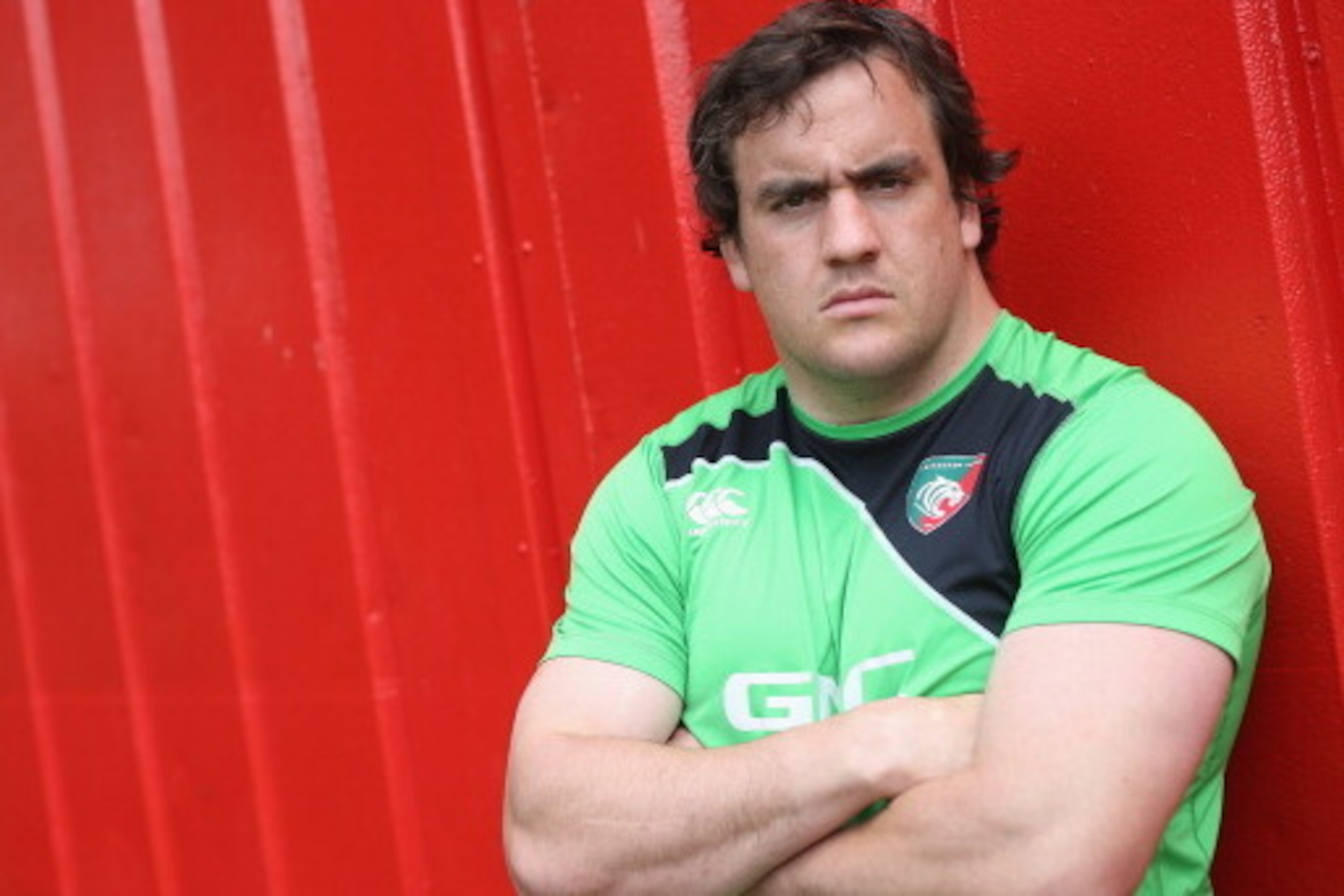 LEICESTER, ENGLAND - MAY 13:  Marcos Ayerza, the Leicester Tigers prop, poses during the Leicester Tigers media session held at the Oadby Oval on May 13, 2014 in Leicester, England.  (Photo by David Rogers/Getty Images)