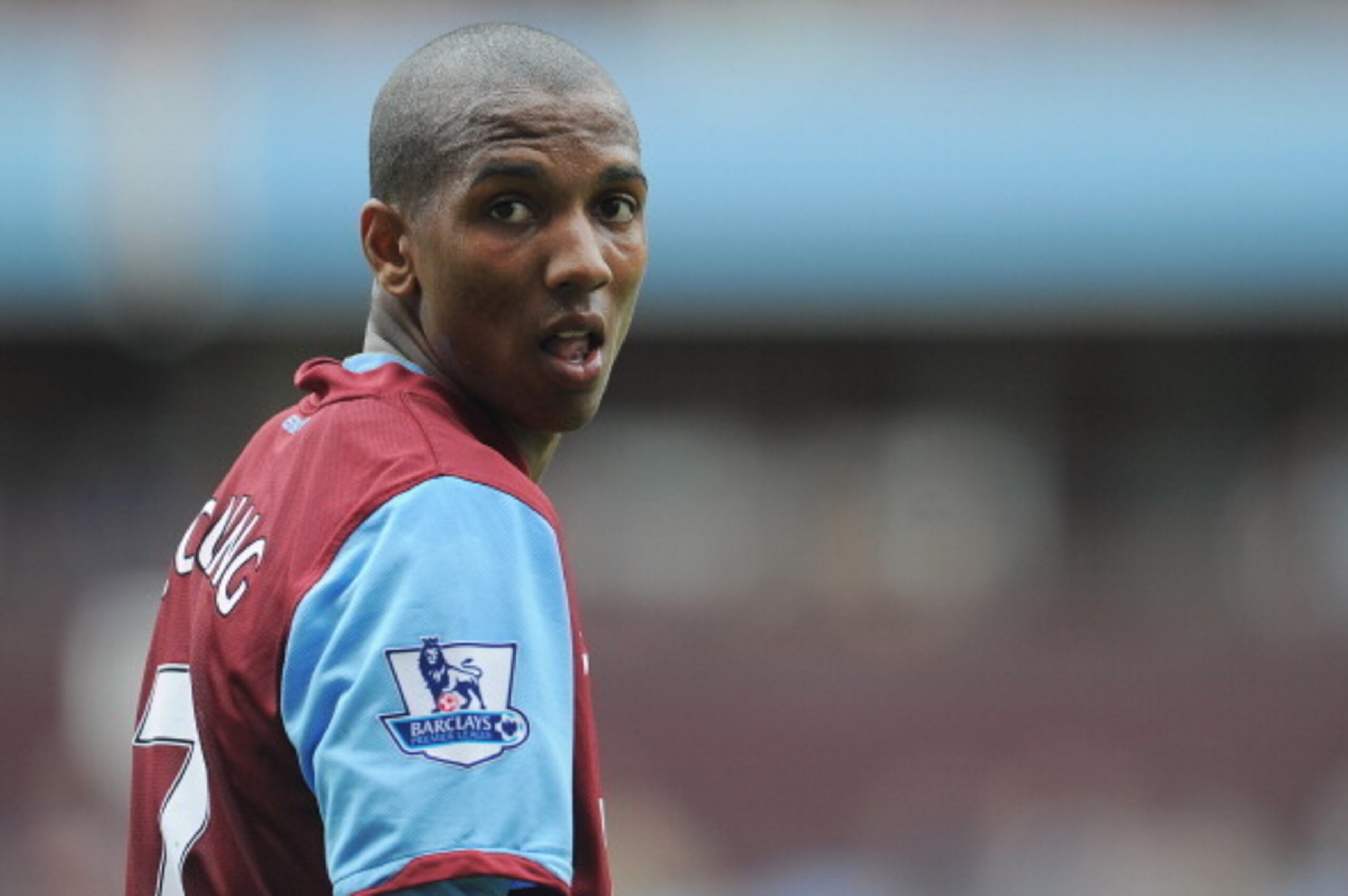 BIRMINGHAM, ENGLAND - MAY 07: Ashley Young of Villa looks on during the Barclays Premier League match between Aston Villa and Wigan Athletic on May 7, 2011 in Birmingham, England.  (Photo by Michael Regan/Getty Images)