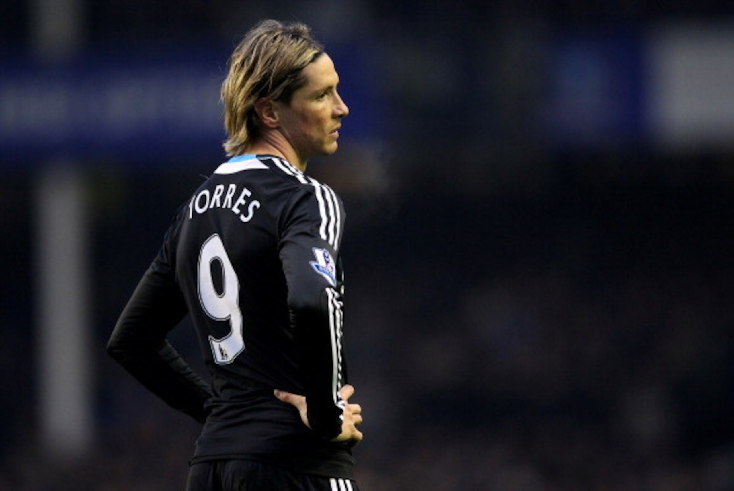 LIVERPOOL, ENGLAND - FEBRUARY 11:  Fernando Torres of Chelsea looks on during the Barclays Premier League match between Everton and Chelsea at Goodison Park on February 11, 2012 in Liverpool, England.  (Photo by Alex Livesey/Getty Images)