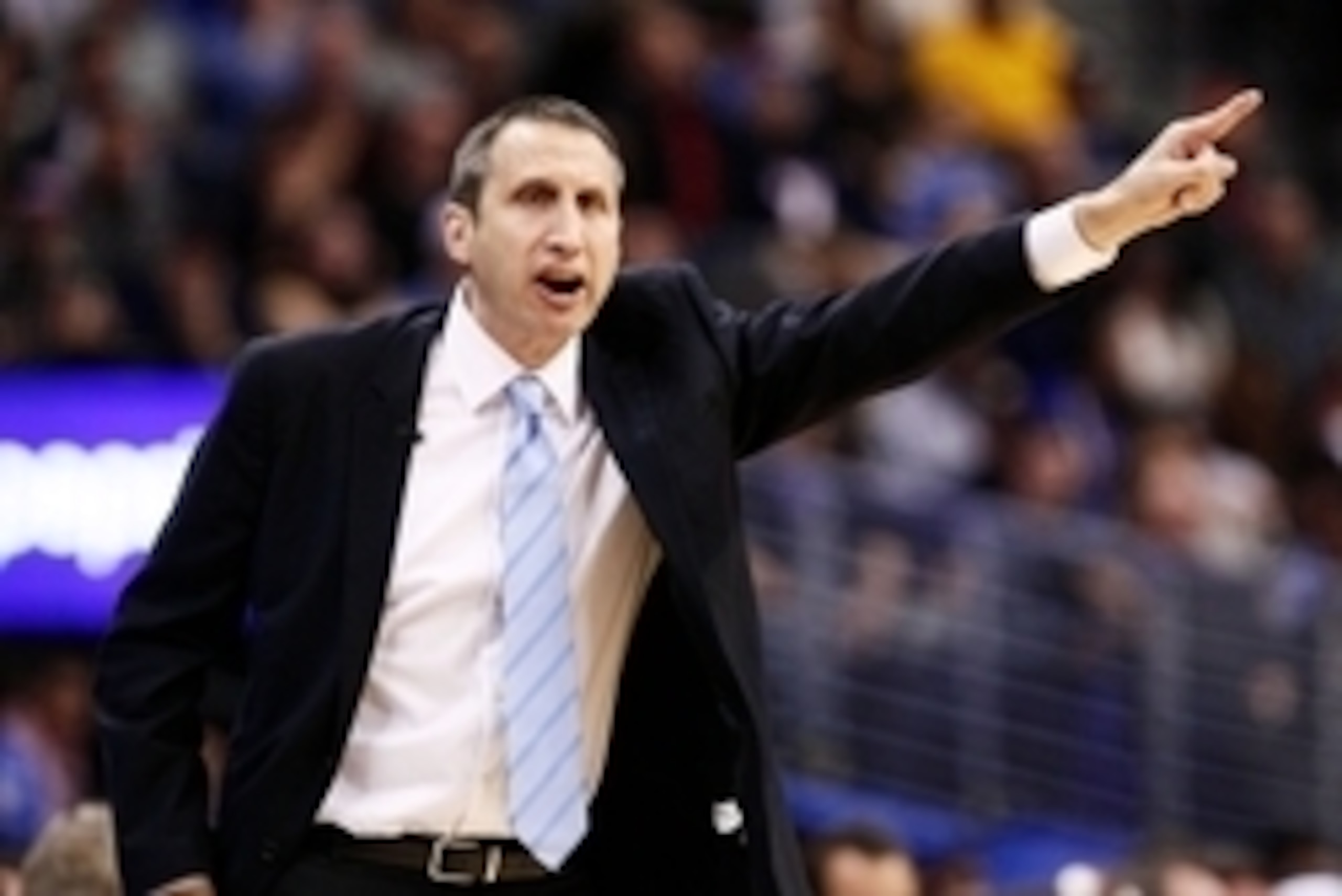 Nov 7, 2014; Denver, CO, USA; Cleveland Cavaliers head coach David Blatt in the first quarter against the Denver Nuggets at the Pepsi Center. Mandatory Credit: Isaiah J. Downing-USA TODAY Sports