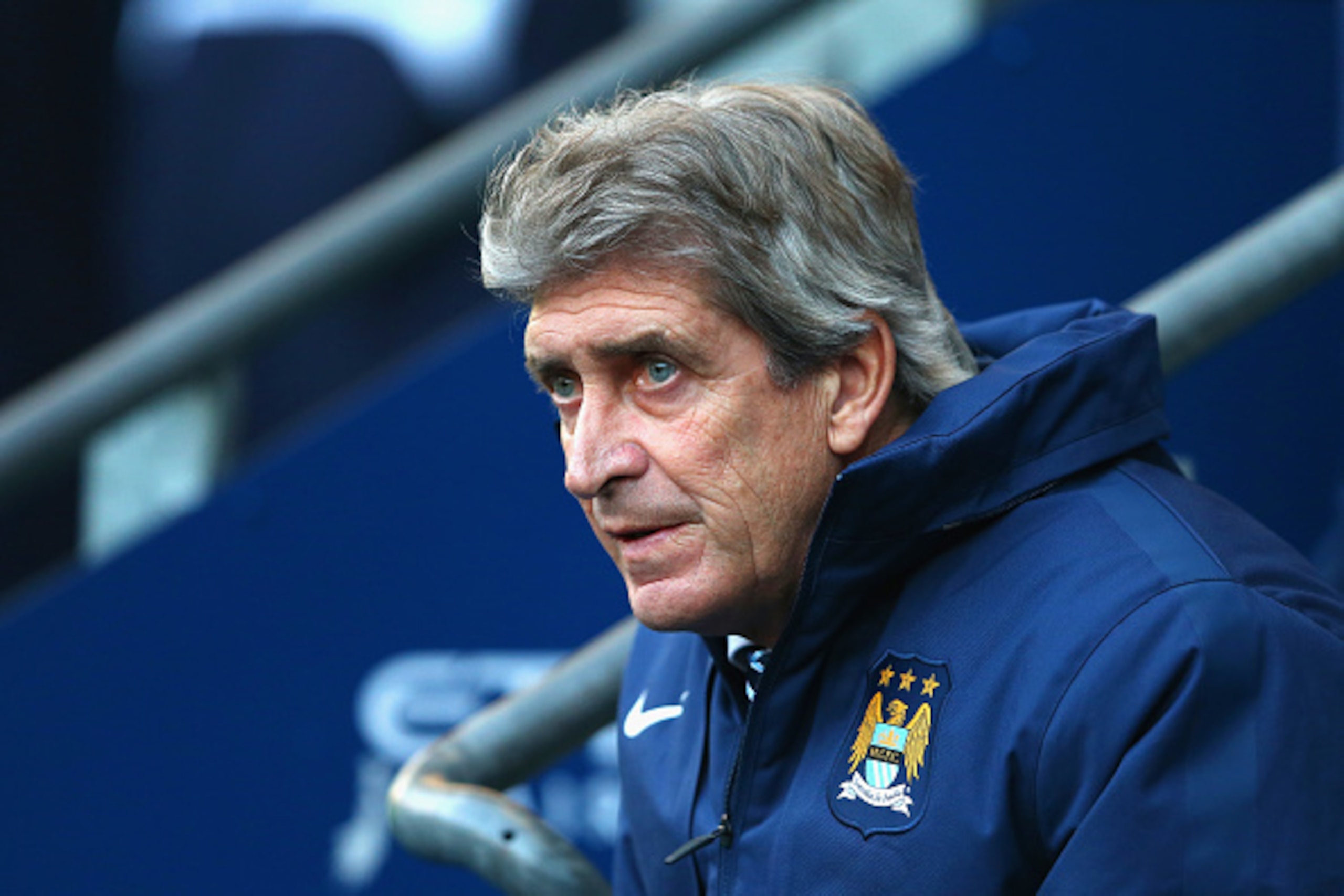 MANCHESTER, ENGLAND - DECEMBER 28:  Manuel Pellegrini, manager of Manchester City looks on during the Barclays Premier League match between Manchester City and Burnley at Etihad Stadium on December 28, 2014 in Manchester, England.  (Photo by Alex Livesey/