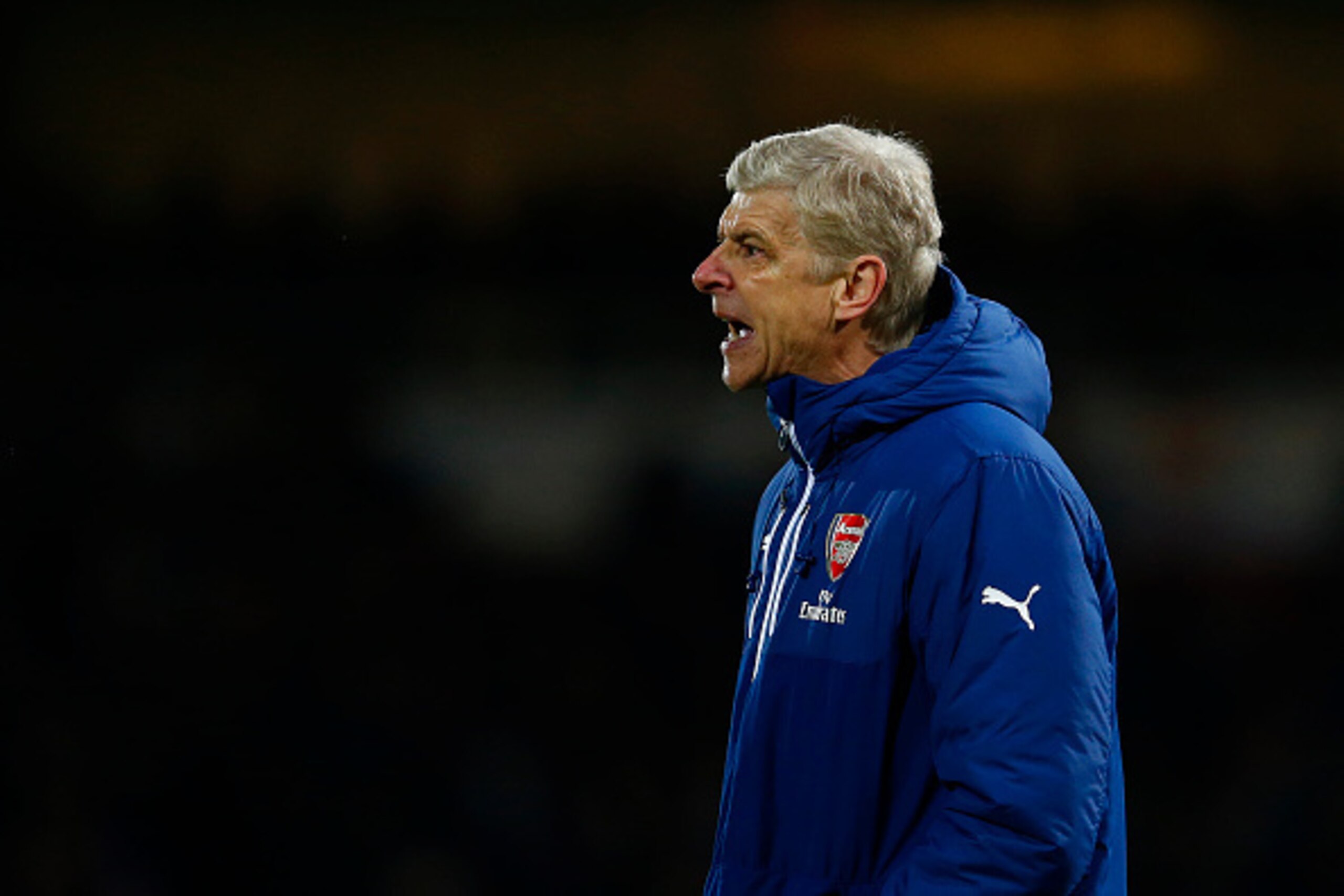 LONDON, ENGLAND - DECEMBER 28: Arsene Wenger, manager of Arsenal reacts during the Barclays Premier League match between West Ham United and Arsenal at Boleyn Ground on December 28, 2014 in London, England. (Photo by Julian Finney/Getty Images) LONDON, ENGLAND - DECEMBER 28: Arsene Wenger, manager of Arsenal reacts during the Barclays Premier League match between West Ham United and Arsenal at Boleyn Ground on December 28, 2014 in London, England. (Photo by Julian Finney/Getty Images)