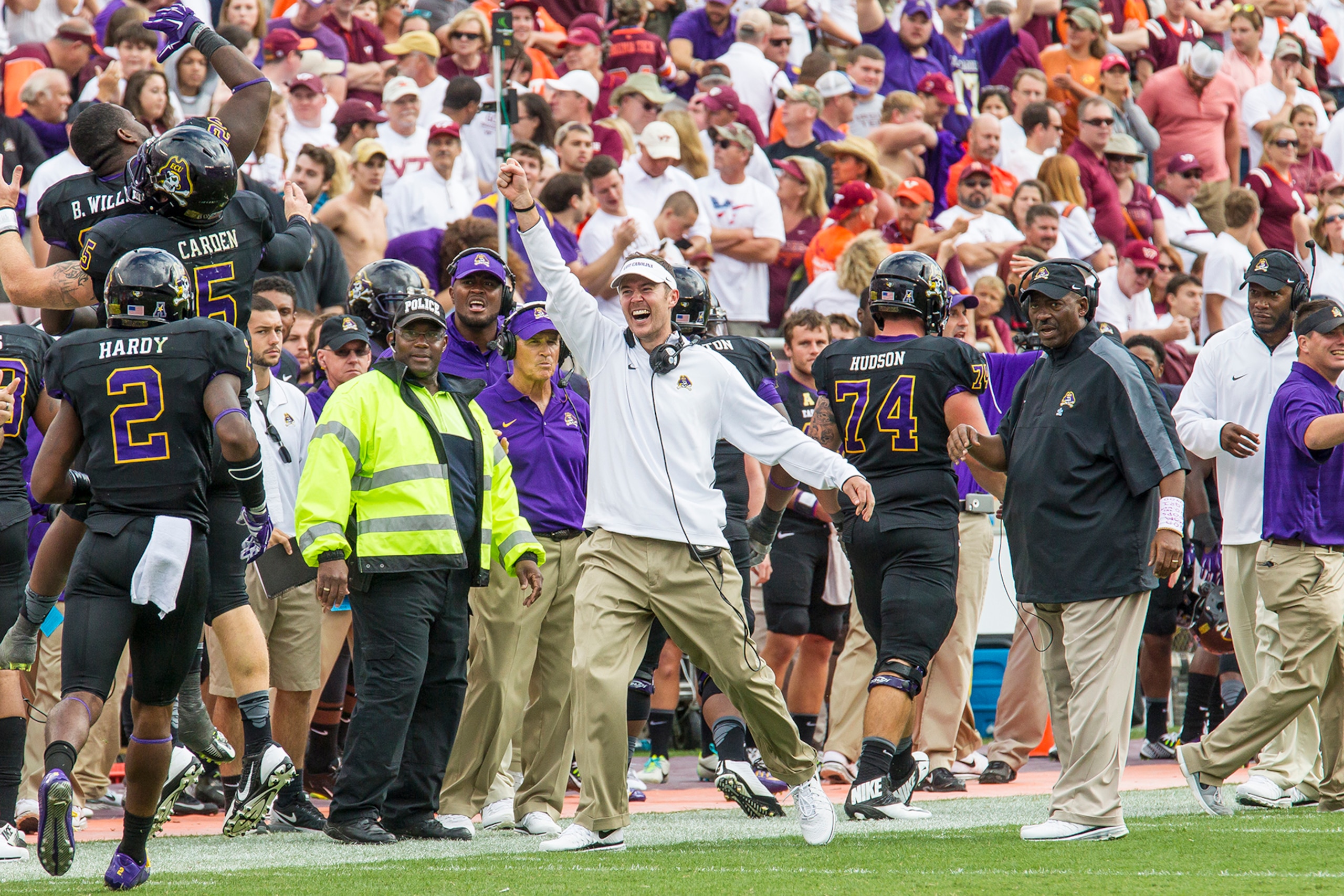 East Carolina features a dangerous spread attack under offensive coordinator Riley.