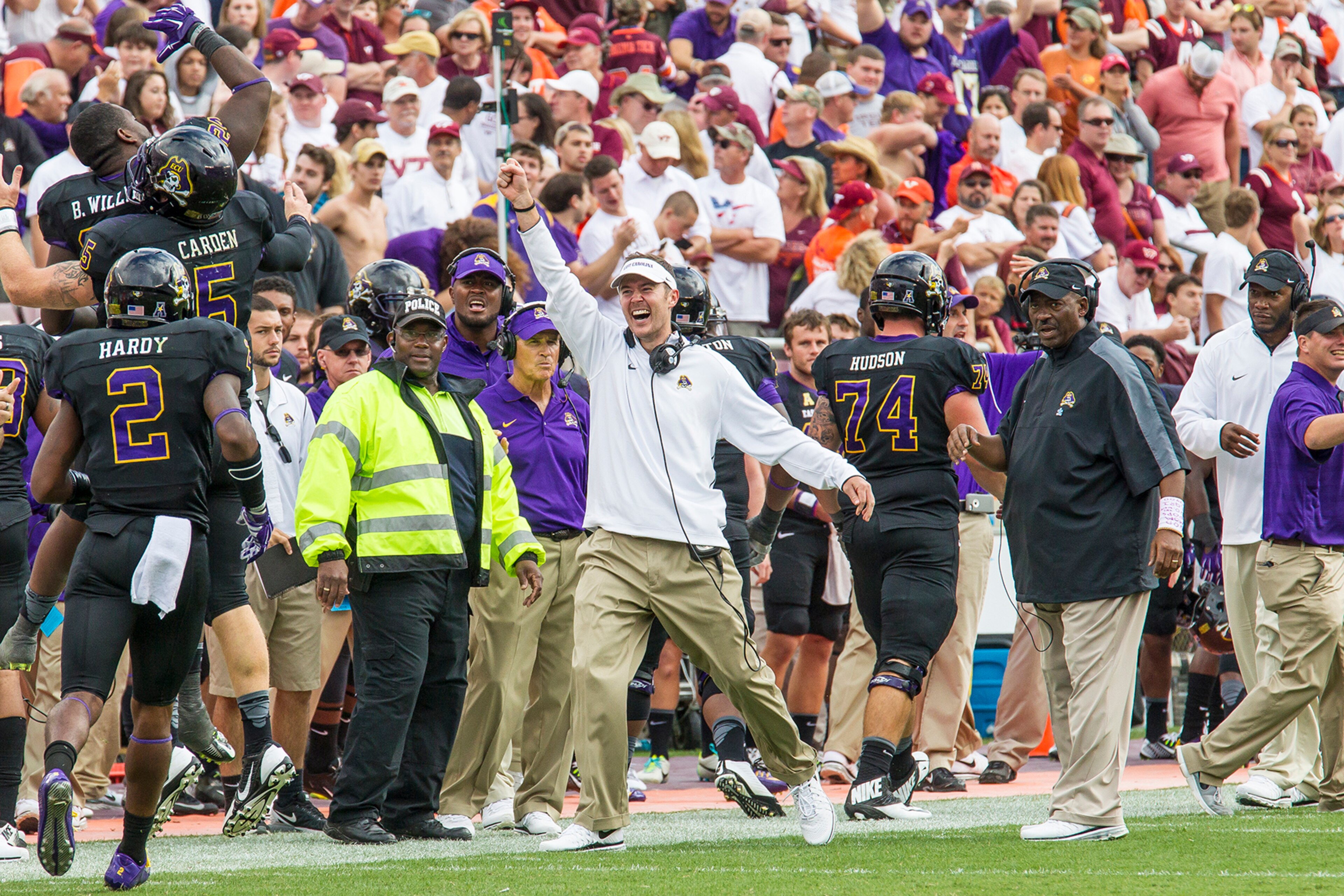 East Carolina features a dangerous spread attack under offensive coordinator Riley.