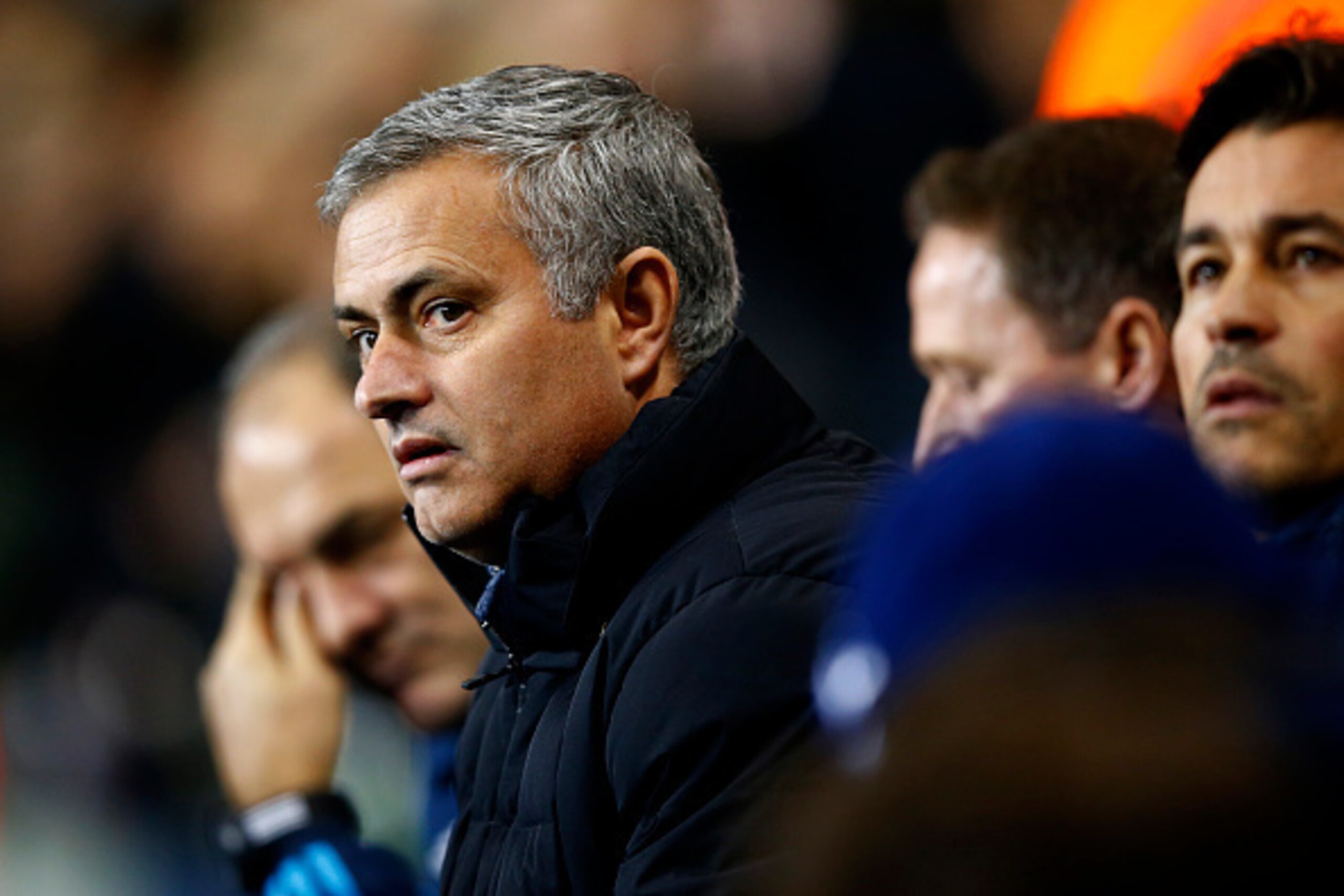 LONDON, ENGLAND - JANUARY 01:  Jose Mourinho manager of Chelsea looks on before the Barclays Premier League match between Tottenham Hotspur and Chelsea at White Hart Lane on January 1, 2015 in London, England.  (Photo by Clive Rose/Getty Images)