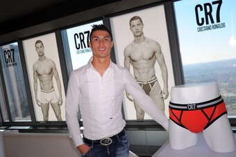 MADRID, SPAIN - OCTOBER 31:  Cristiano Ronaldo officially launches his CR7 by Cristiano Ronaldo underwear line with a private event in Madrid on October 31, 2013 in Madrid, Spain.  (Photo by Denis Doyle/Getty Images for CR7)