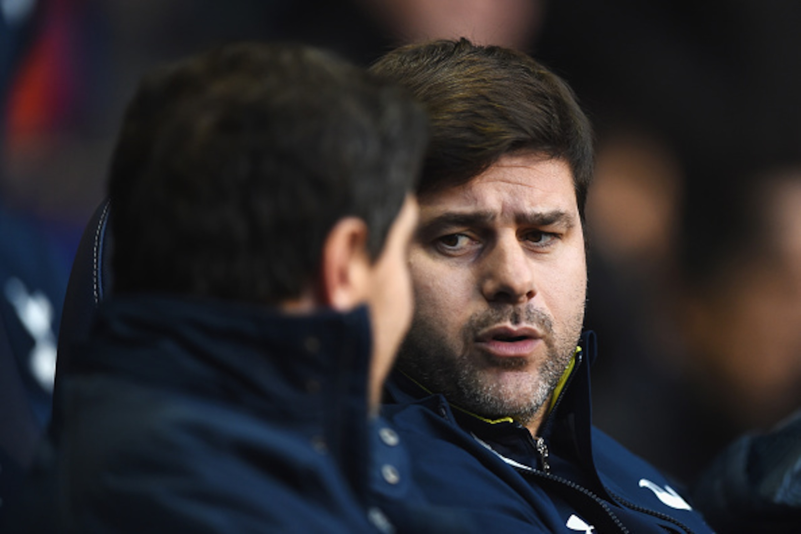 LONDON, ENGLAND - DECEMBER 20: Mauricio Pochettino, manager of Tottenham Hotspur looks on during the Barclays Premier League match between Tottenham Hotspur and Burnley at White Hart Lane on December 20, 2014 in London, England.  (Photo by Laurence Griffi
