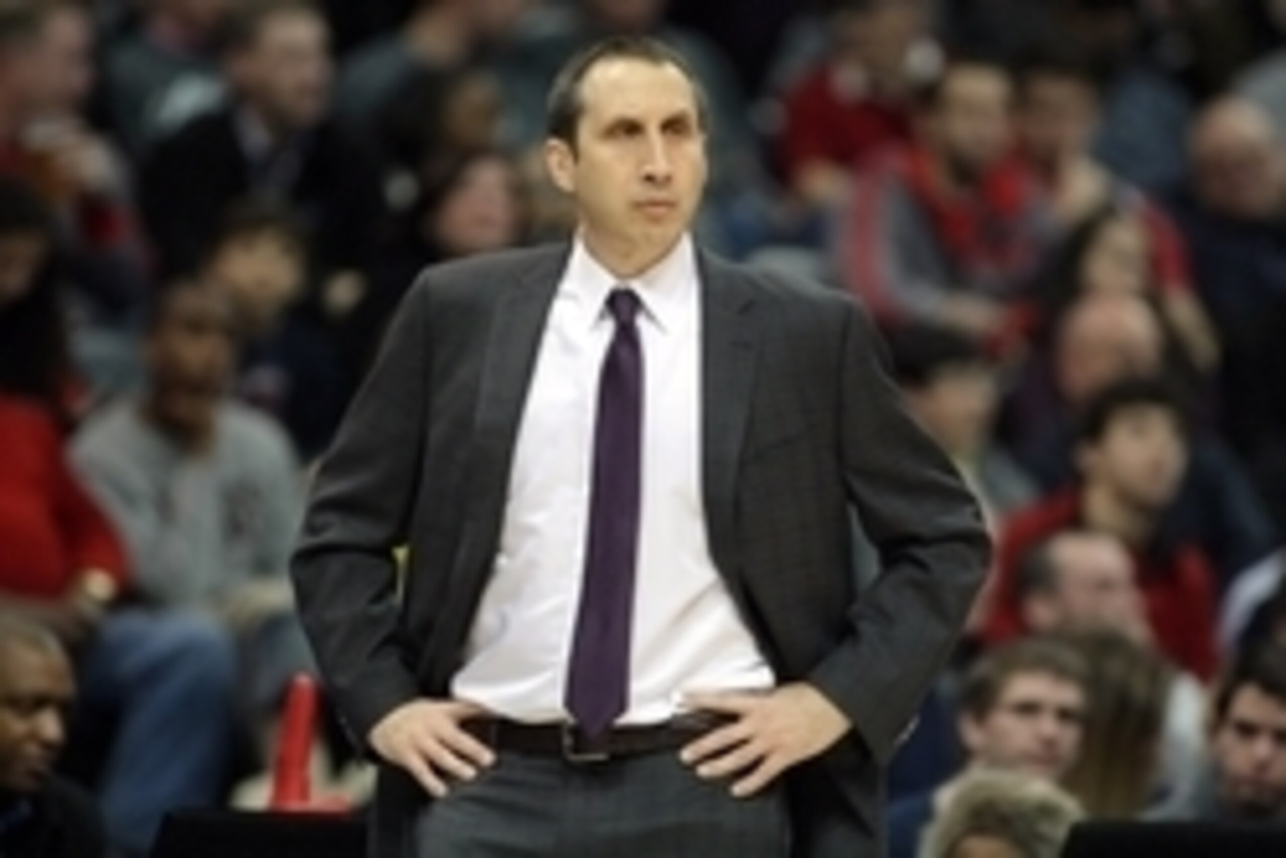 Dec 30, 2014; Atlanta, GA, USA; Cleveland Cavaliers head coach David Blatt coaches against the Atlanta Hawks in the second quarter at Philips Arena. Mandatory Credit: Brett Davis-USA TODAY Sports