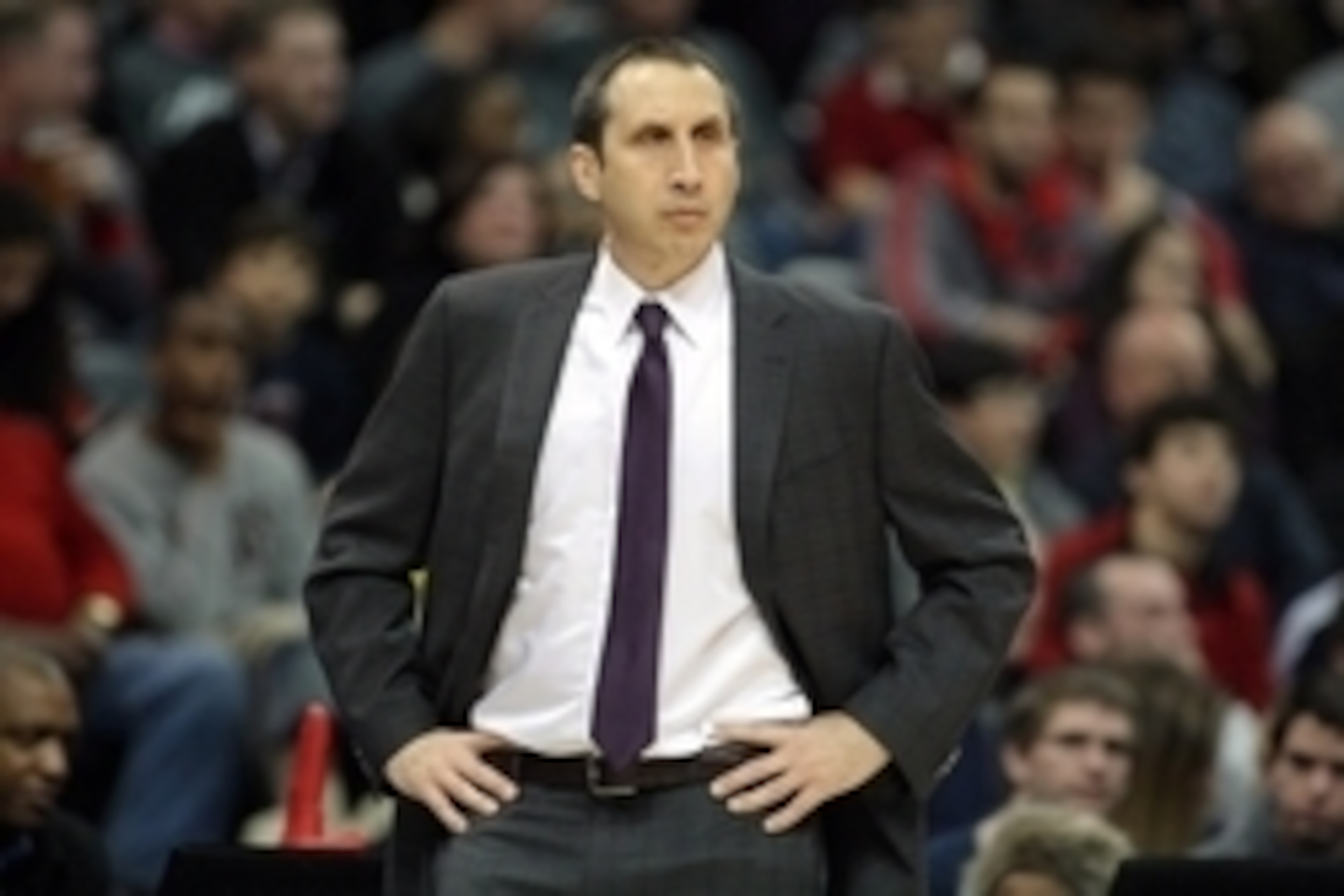 Dec 30, 2014; Atlanta, GA, USA; Cleveland Cavaliers head coach David Blatt coaches against the Atlanta Hawks in the second quarter at Philips Arena. Mandatory Credit: Brett Davis-USA TODAY Sports