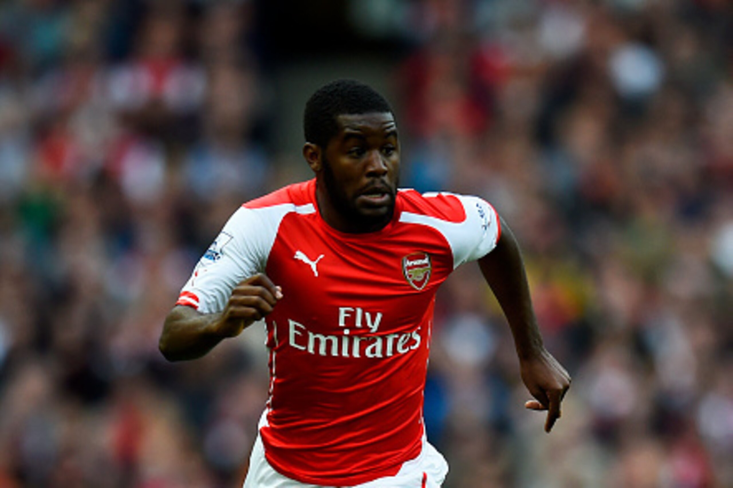 LONDON, ENGLAND - OCTOBER 18: Joel Campbell of Arsenal in action during the Barclays Premier League match between Arsenal and Hull City at Emirates Stadium on October 18, 2014 in London, England. (Photo by Mike Hewitt/Getty Images) LONDON, ENGLAND - OCTOBER 18: Joel Campbell of Arsenal in action during the Barclays Premier League match between Arsenal and Hull City at Emirates Stadium on October 18, 2014 in London, England. (Photo by Mike Hewitt/Getty Images)