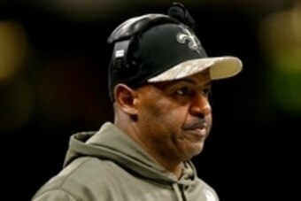 Nov 10, 2013; New Orleans, LA, USA; New Orleans Saints wide receivers coach Henry Ellard during the second half of a game against the Dallas Cowboys at Mercedes-Benz Superdome. The Saints defeated the Cowboys 49-17. Mandatory Credit: Derick E. Hingle-USA 